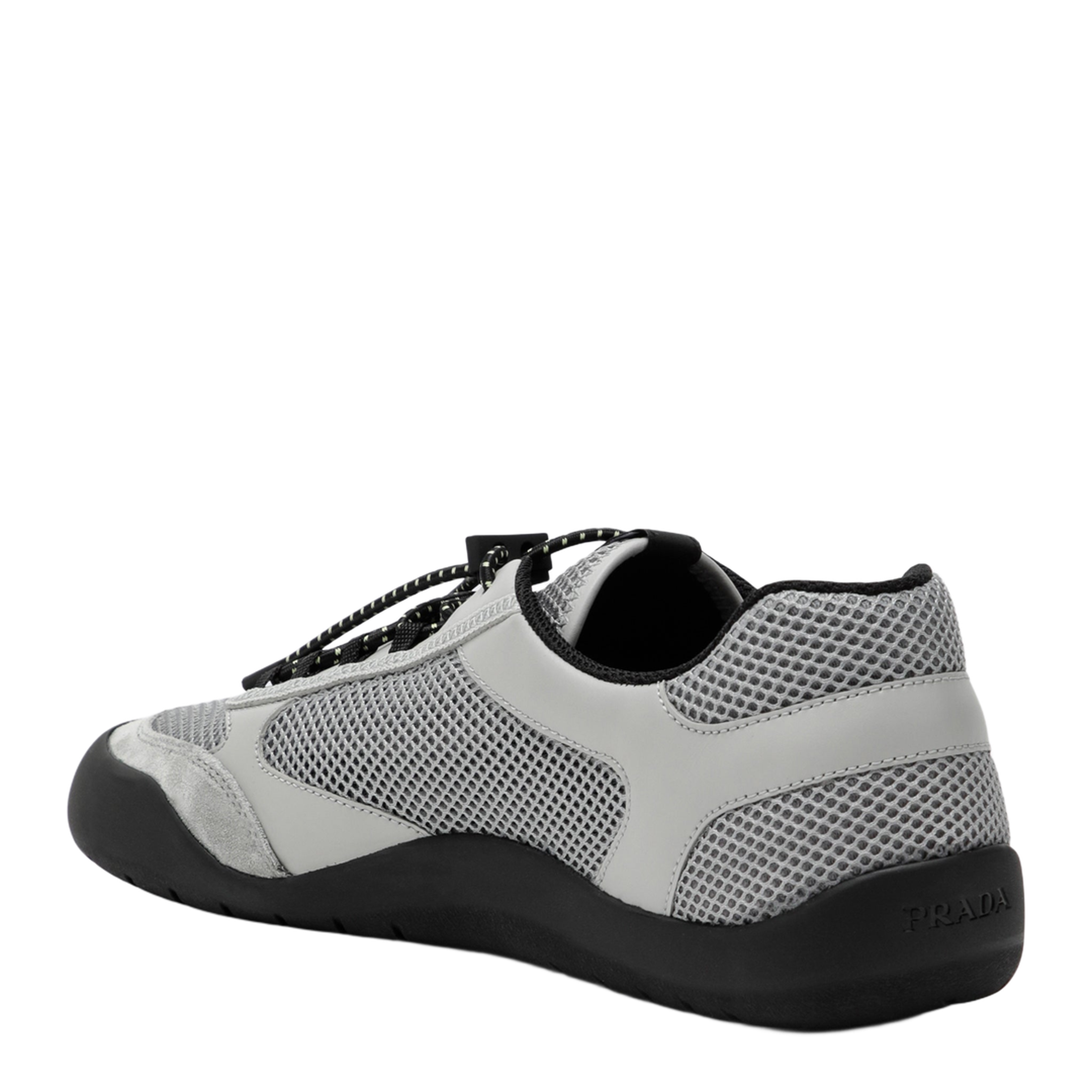 MAYFEYR - Prada - Grey Speedrock Sneakers In Leather And Mesh Fabric - 2EE468G0003ZM0F0031
