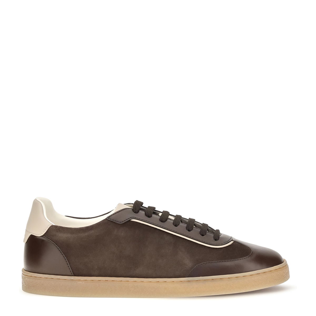 MAYFEYR - Brunello Cucinelli - Leather Sneakers With Suede Details - MZULDGJ336CXY42