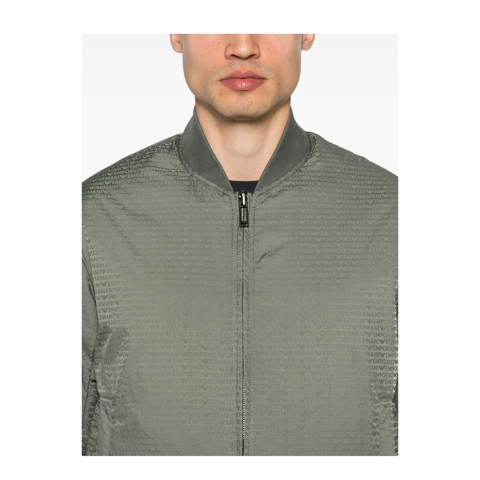 Jacquard Nylon Bomber Jacket
