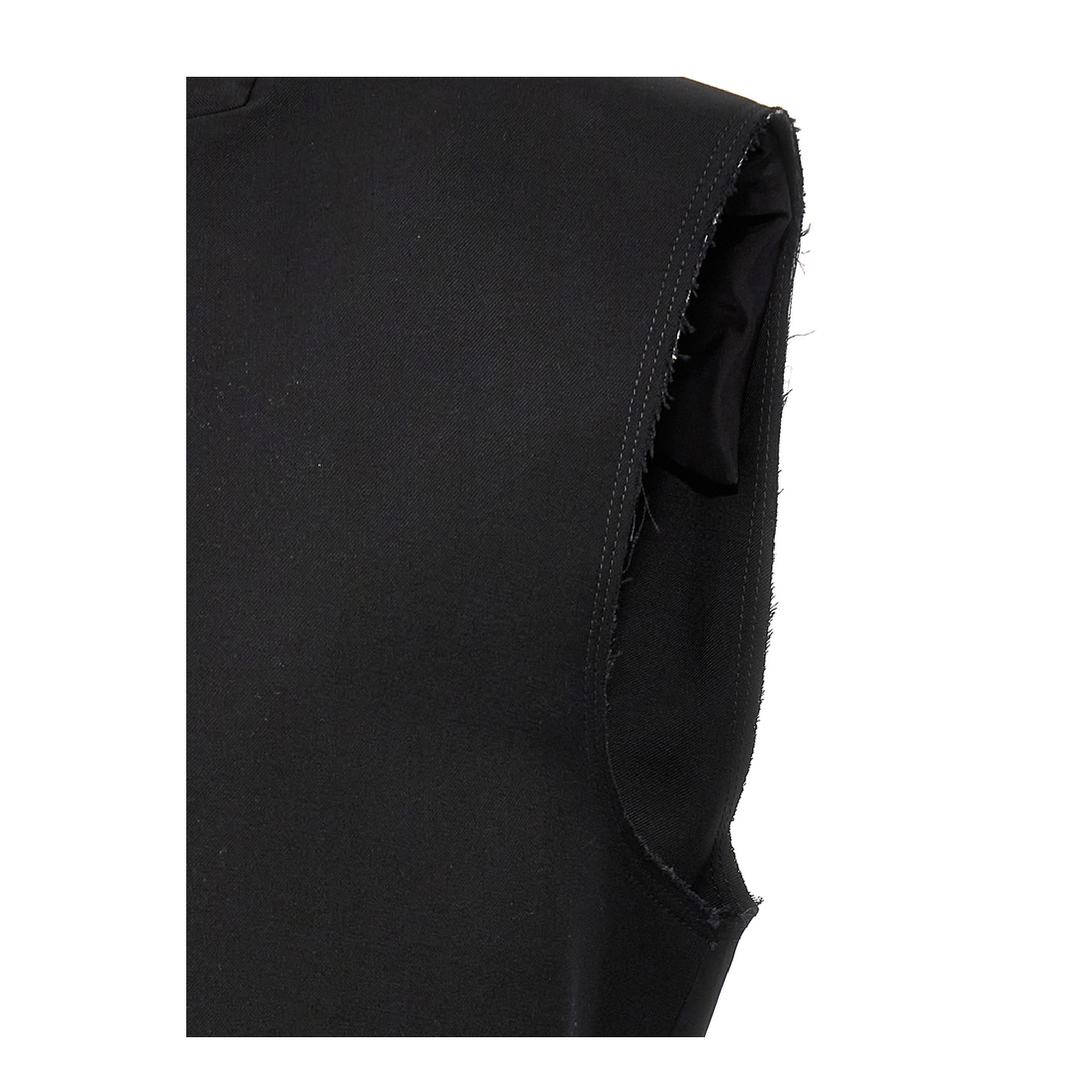 Two-material long vest