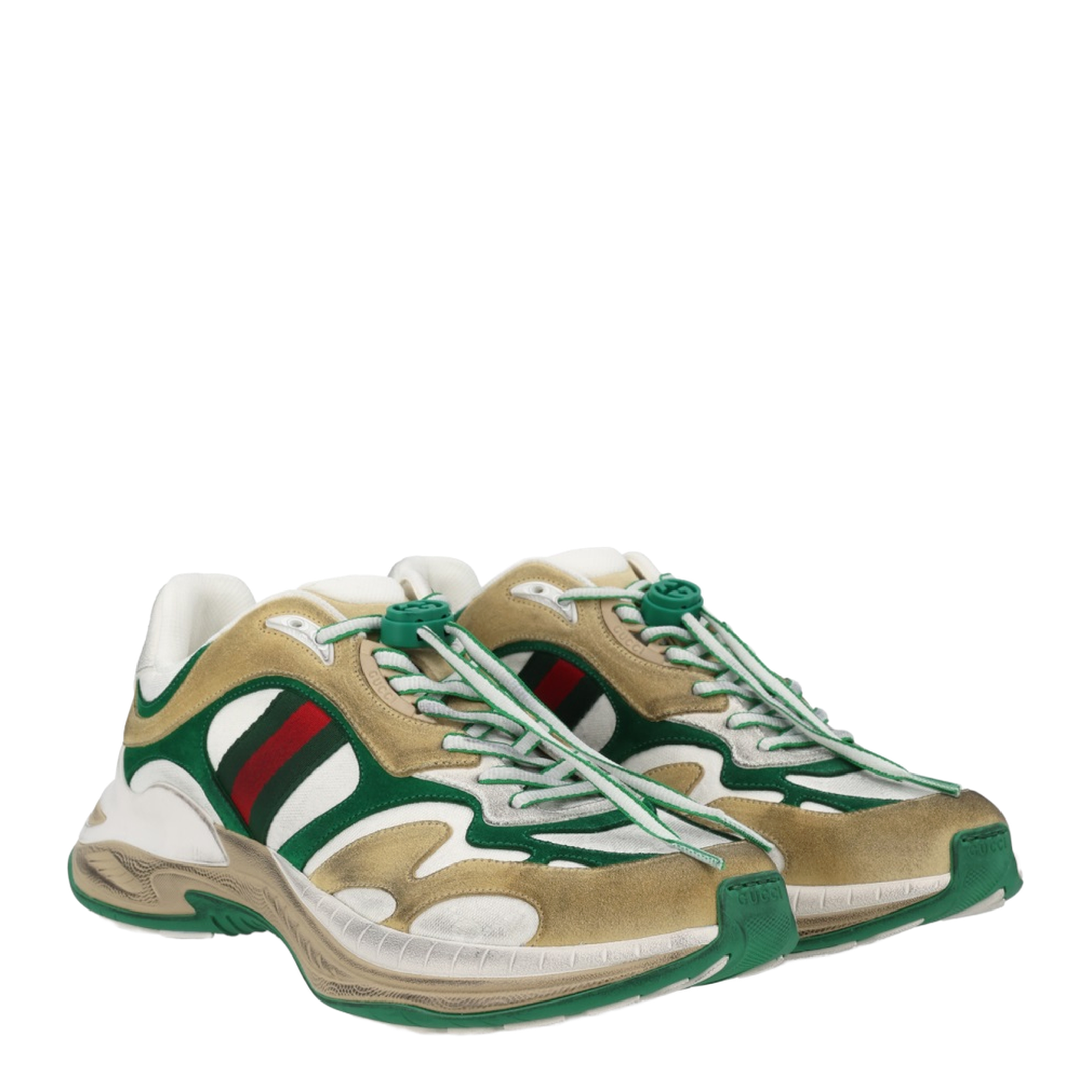 Drawstring Leather Sneakers