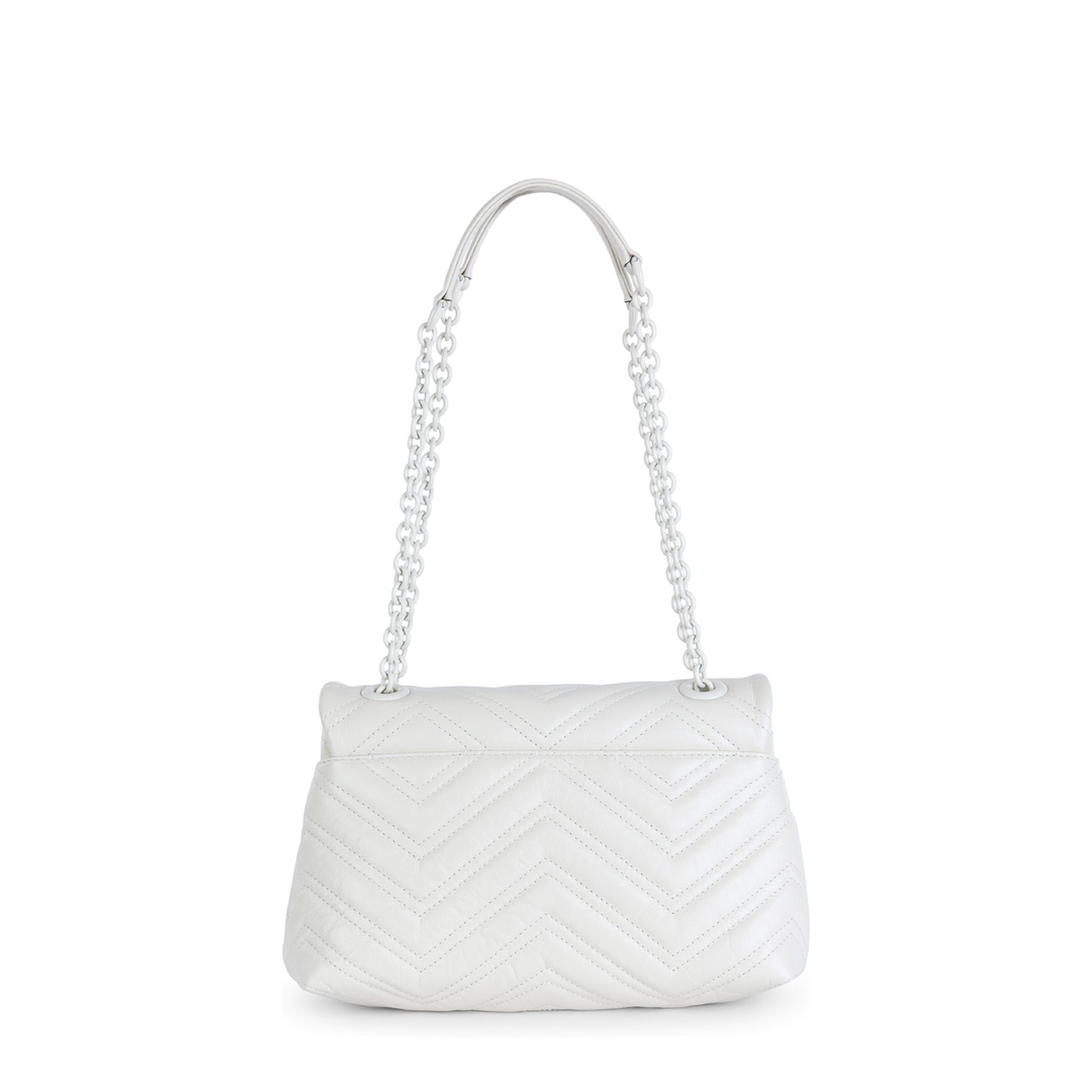 GG Marmont Small Matelassé Chevron Leather Shoulder Bag - Ivory