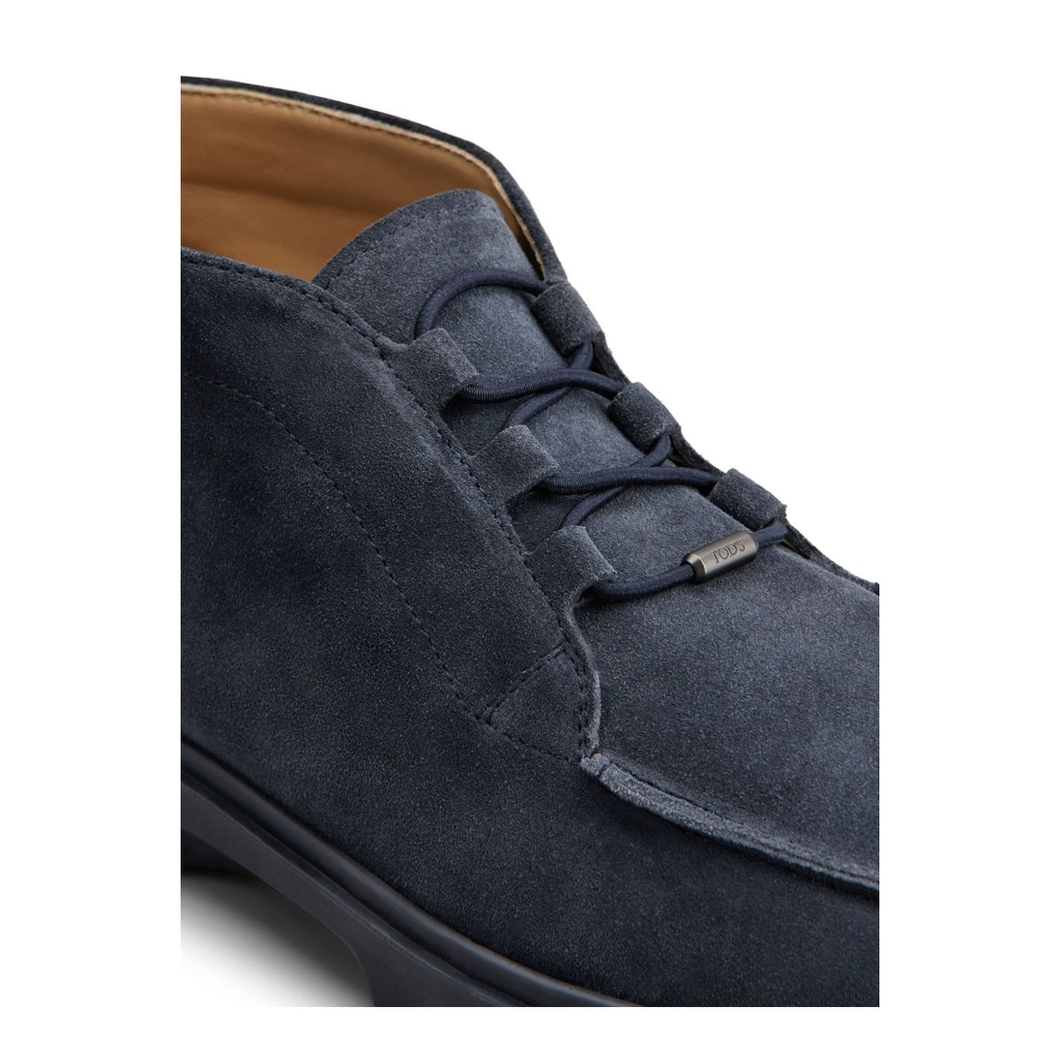 Blue Front Lace-Up Fastening Round Toe Branded Insole