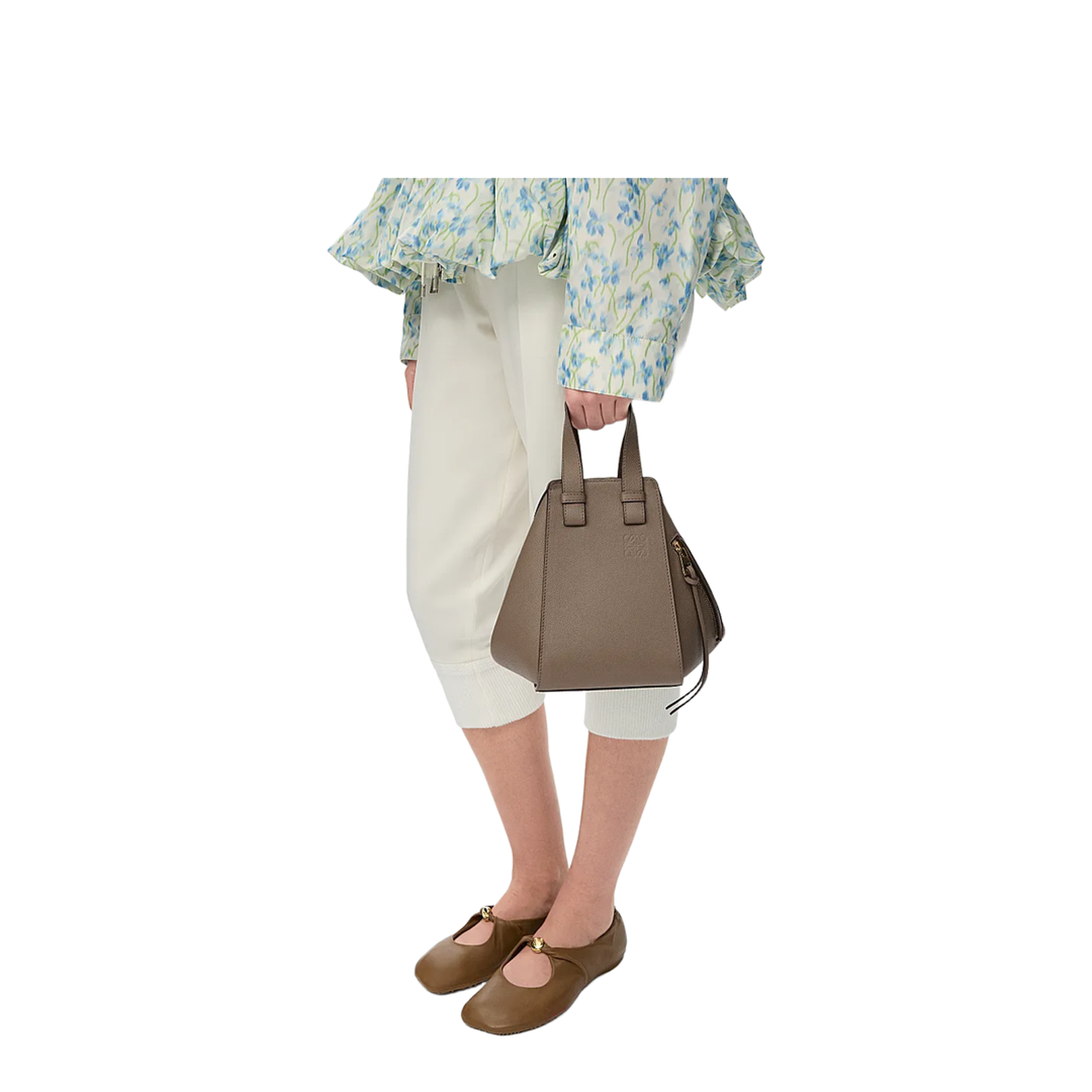 Compact Hammock Bag in Soft Grained Calfskin
