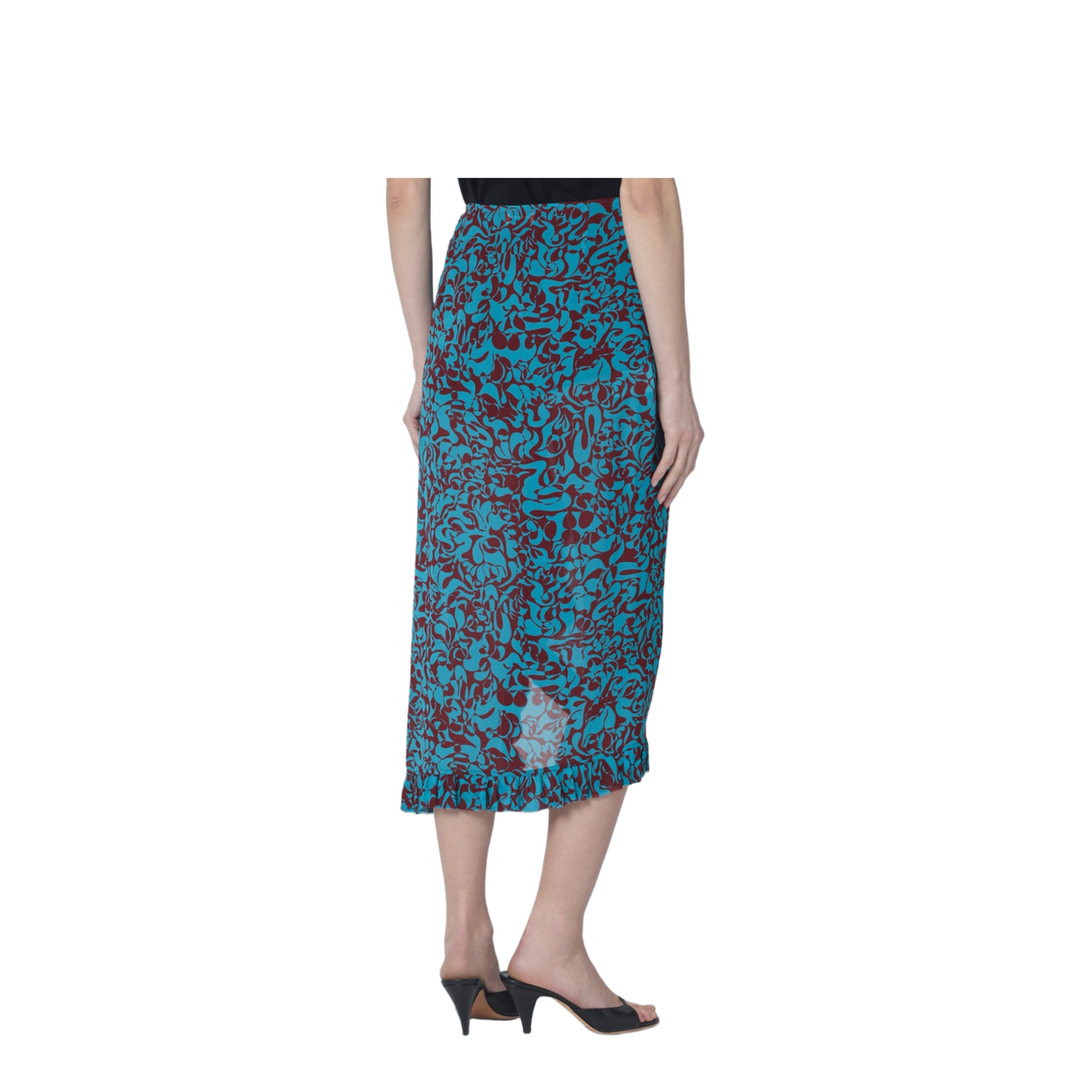 Midi Skirt with Gathered Detail