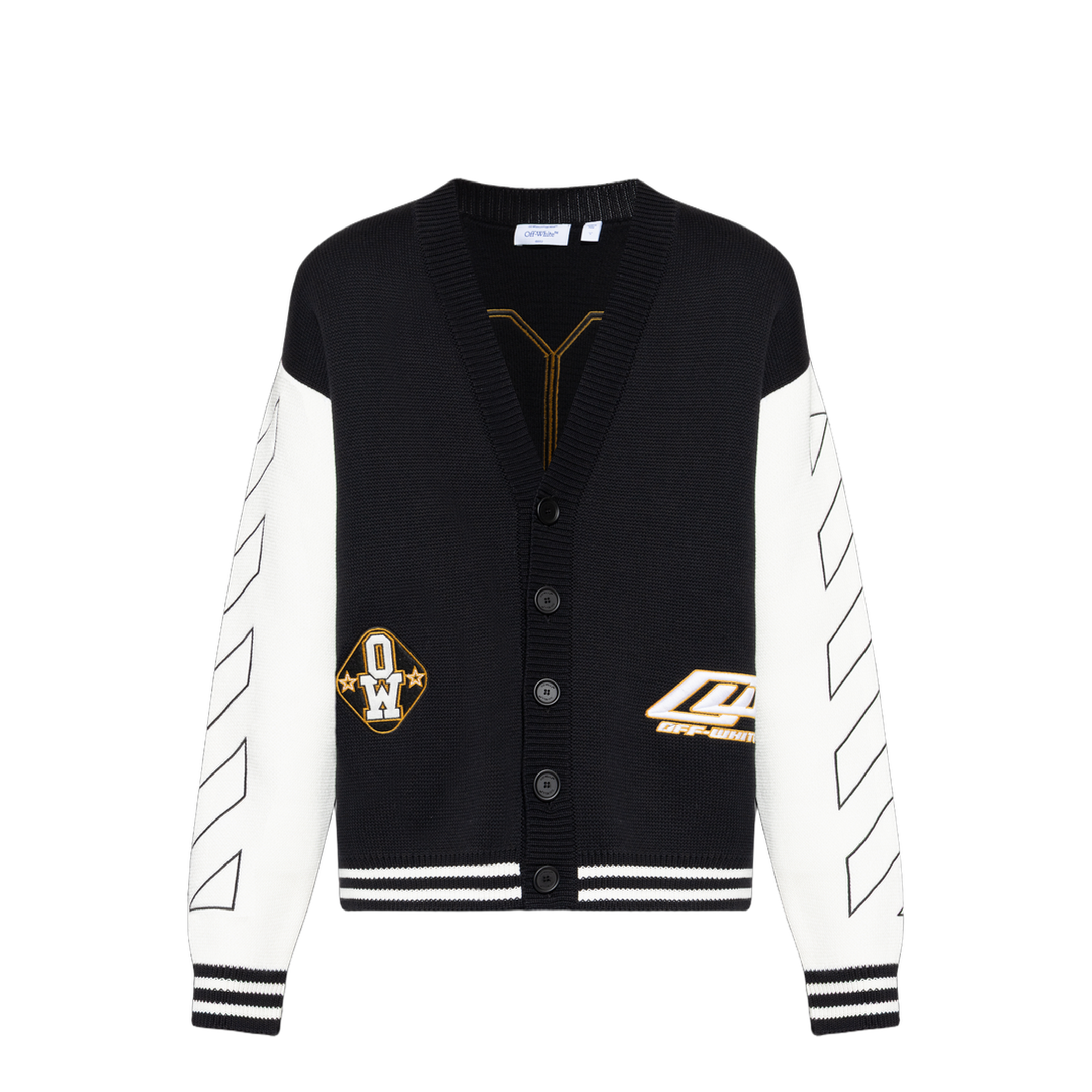 MAYFEYR - Off-White - Cardigan With Patches - 44MHB019S26K002001