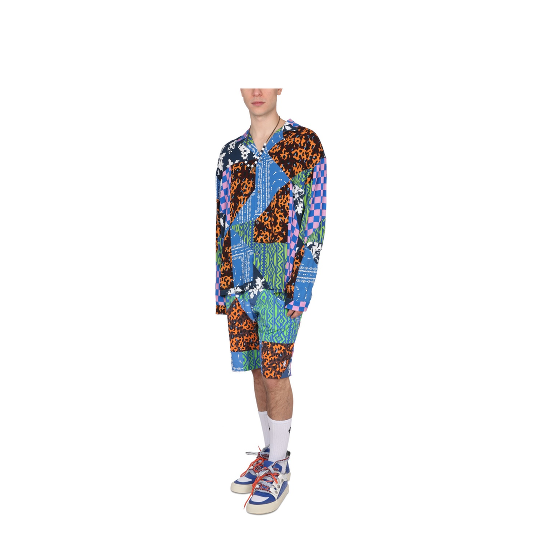 MAYFEYR - MARCELO BURLON COUNTY OF MILAN - Hawaii Mix Match Shirt - CMGE002S23FAB0014584