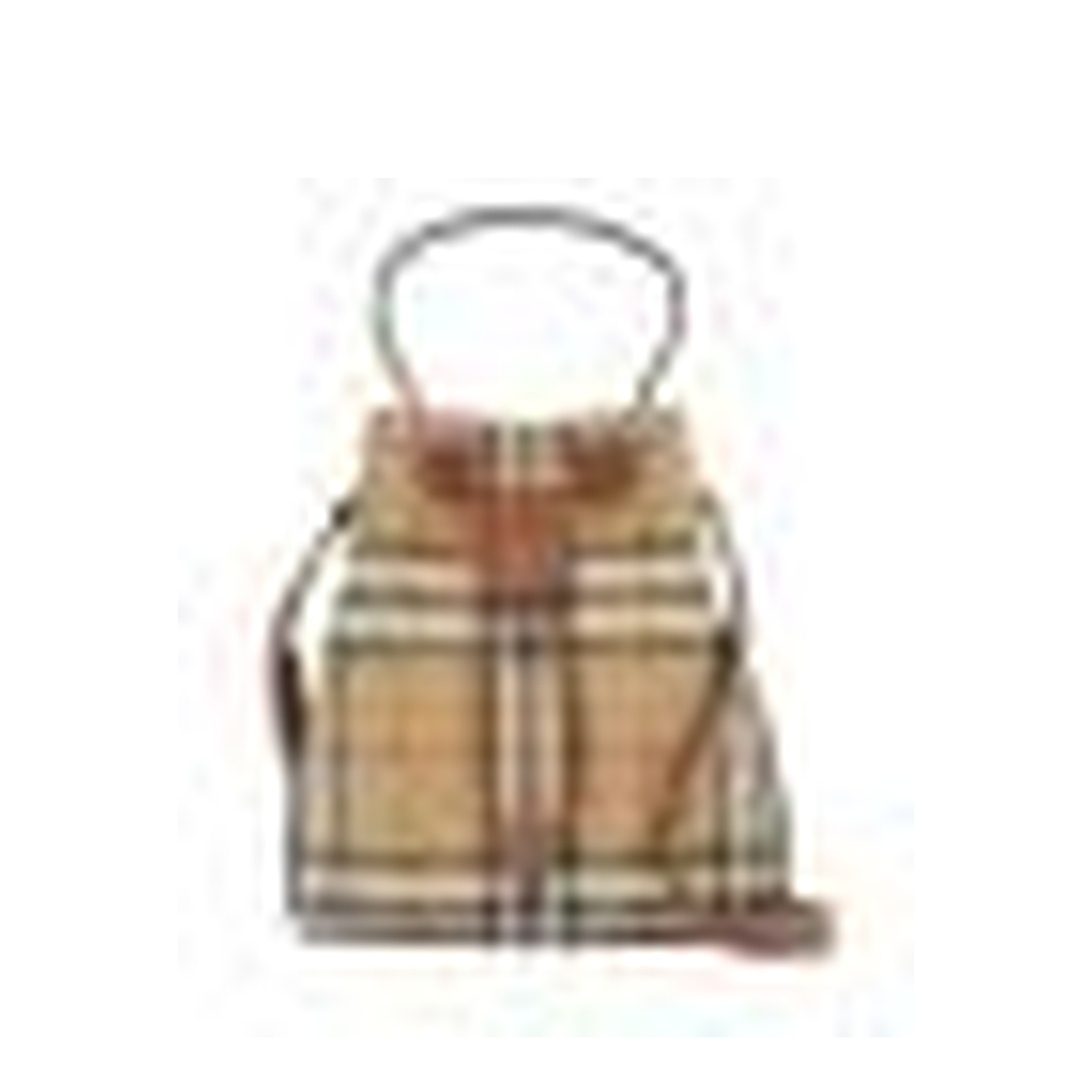 Check Mini Bucket Bag