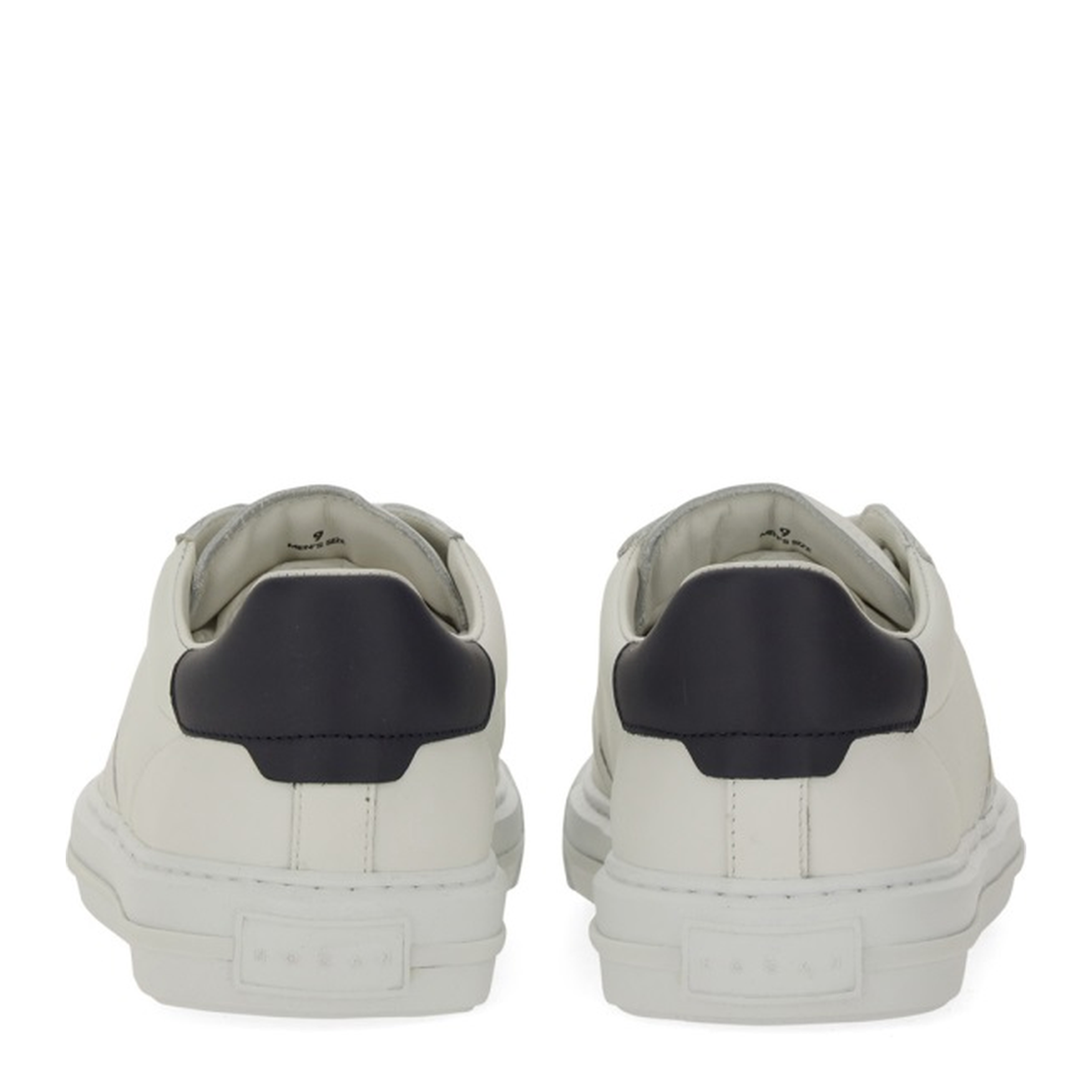 White Logo Design Flat Rubber Sole Lace-Up Closure