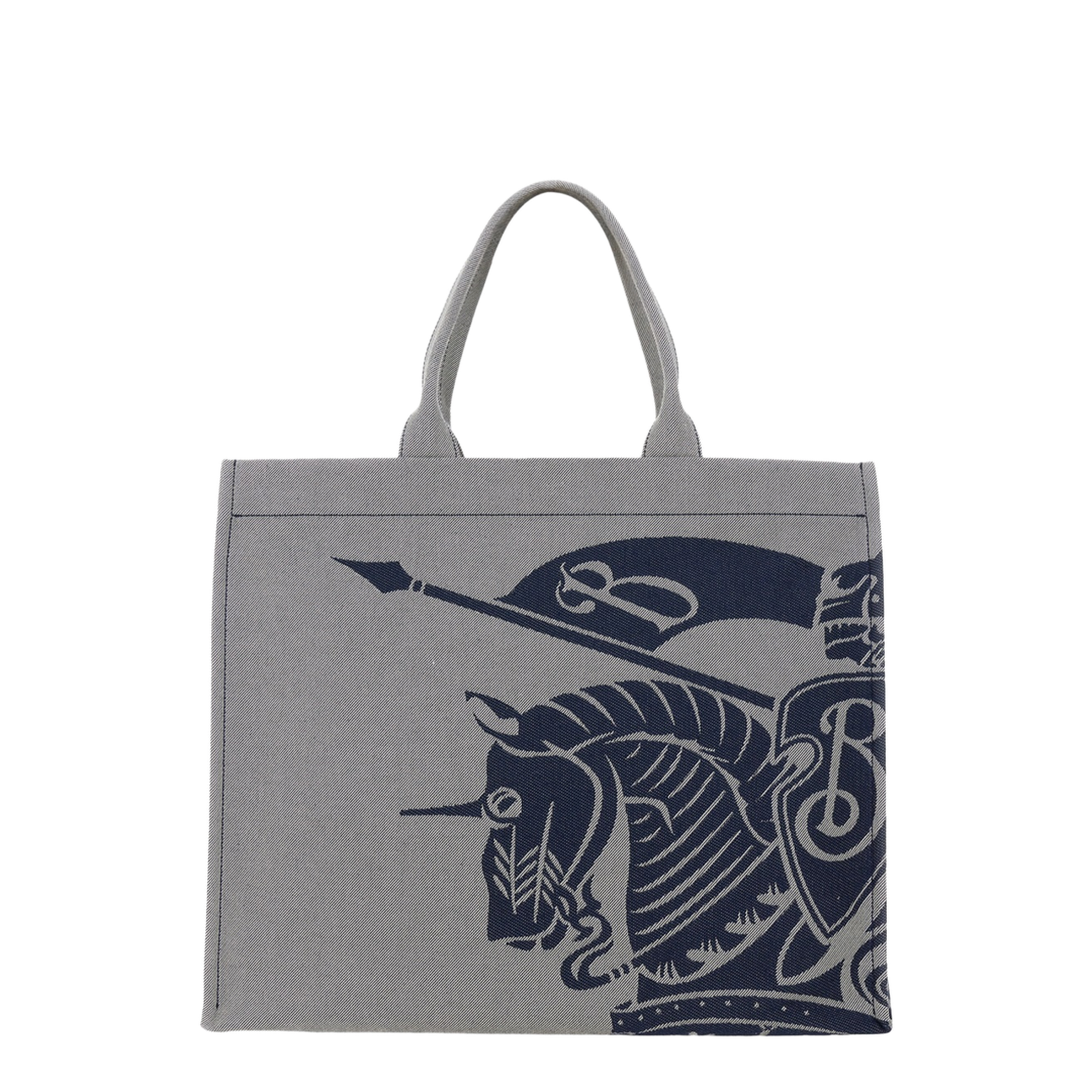 Grey Equestrian Knight Tote Bag