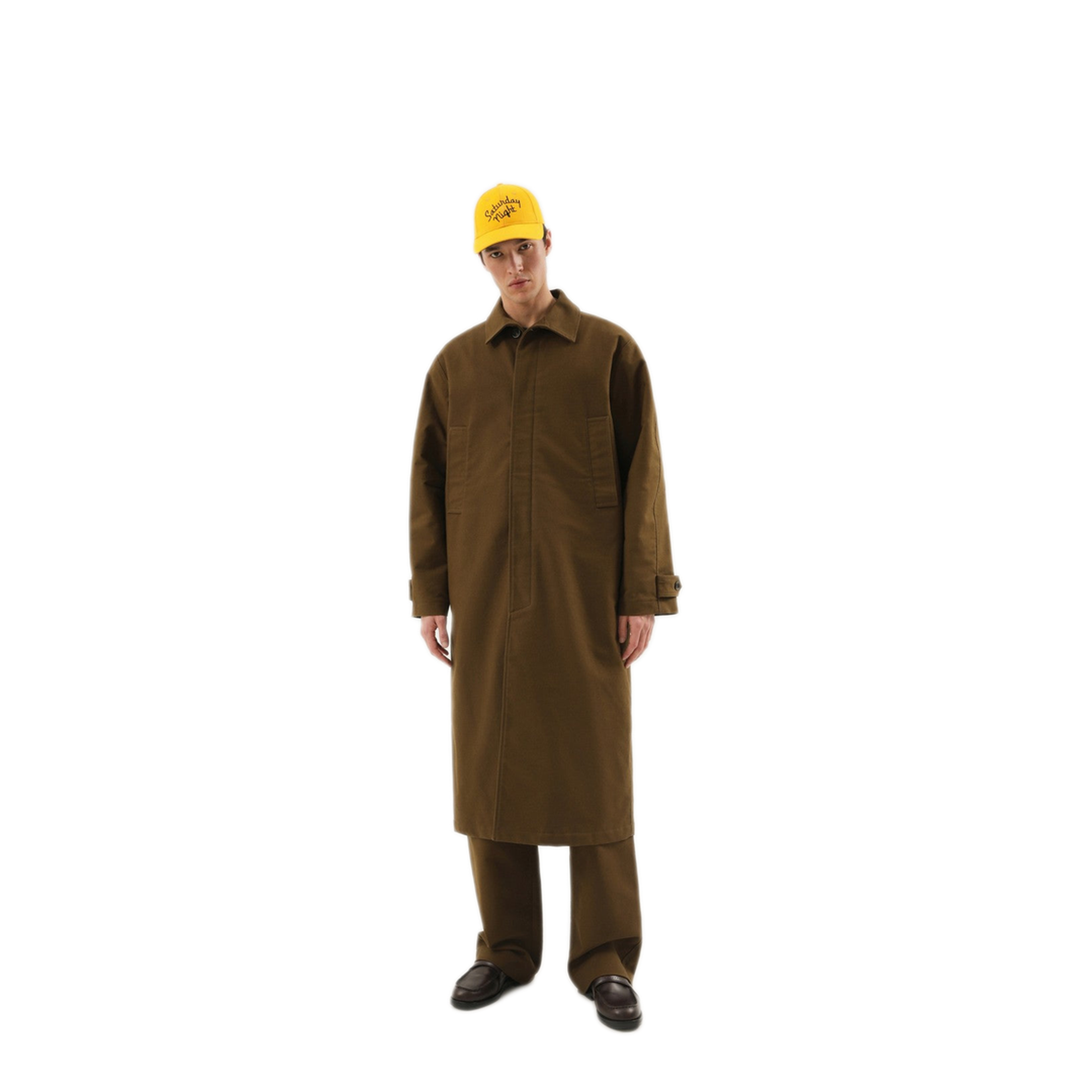 MAYFEYR - 1989 STUDIO - Olive Green Mackintosh Coat - F04MBB004FAB0017300
