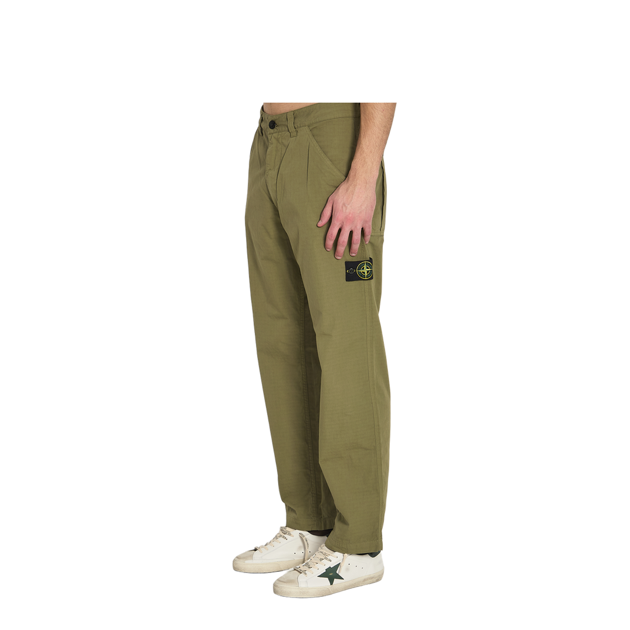 Mercerised Organic Cotton Ripstop Chino Trousers