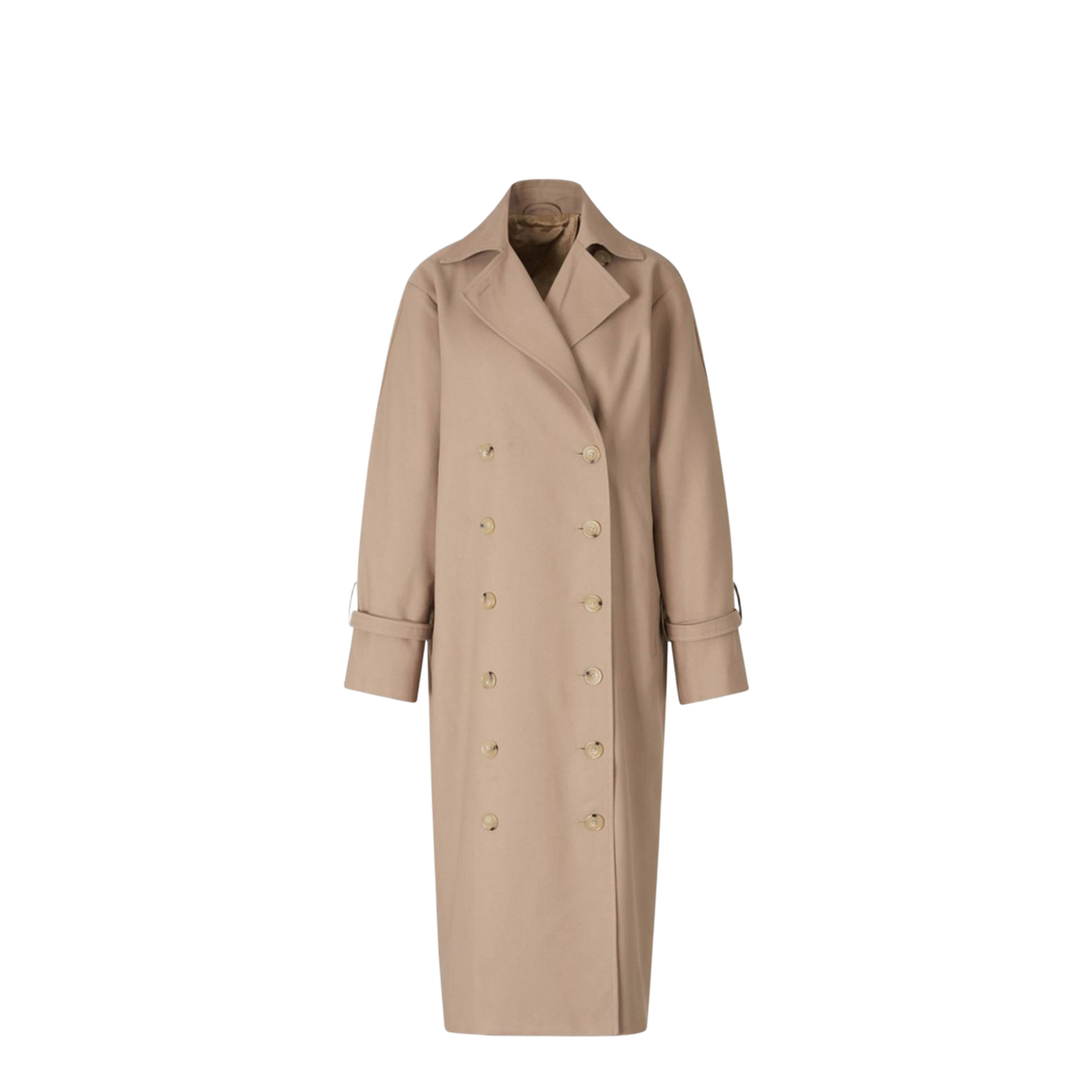 MAYFEYR - Toteme - Double-Breasted Cotton Trench Coat - 243WRO1112FB0243KHAKI156