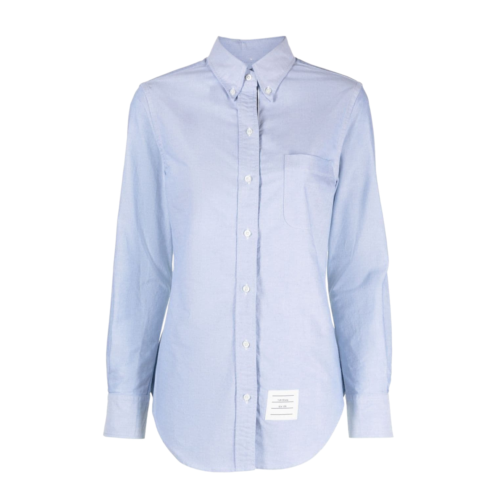 Light Blue Cotton Logo Patch Shirt