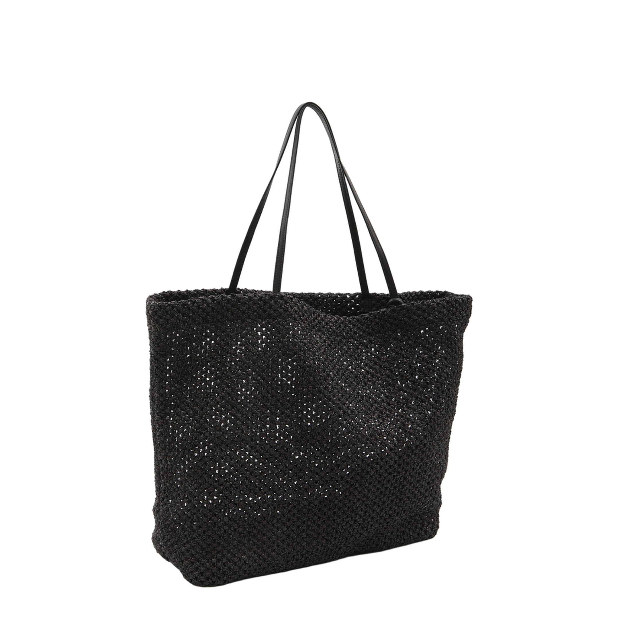 MAYFEYR - The Row - Black Barn Tote Bag In Raffia - W2074WL6BLACK