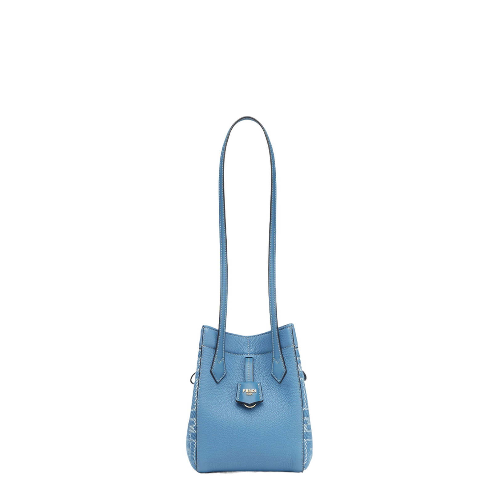Origami Mini Leather Bucket Bags - Blue