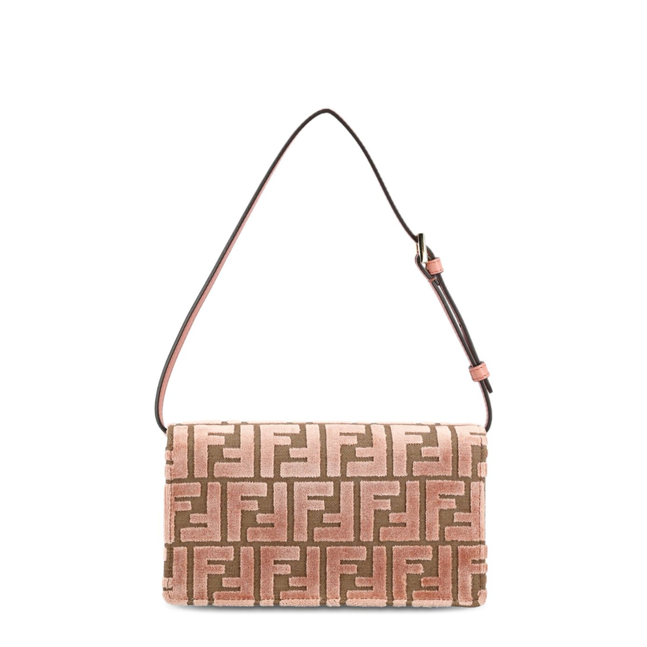 Wallet On Chain Baguette Fabric Pink