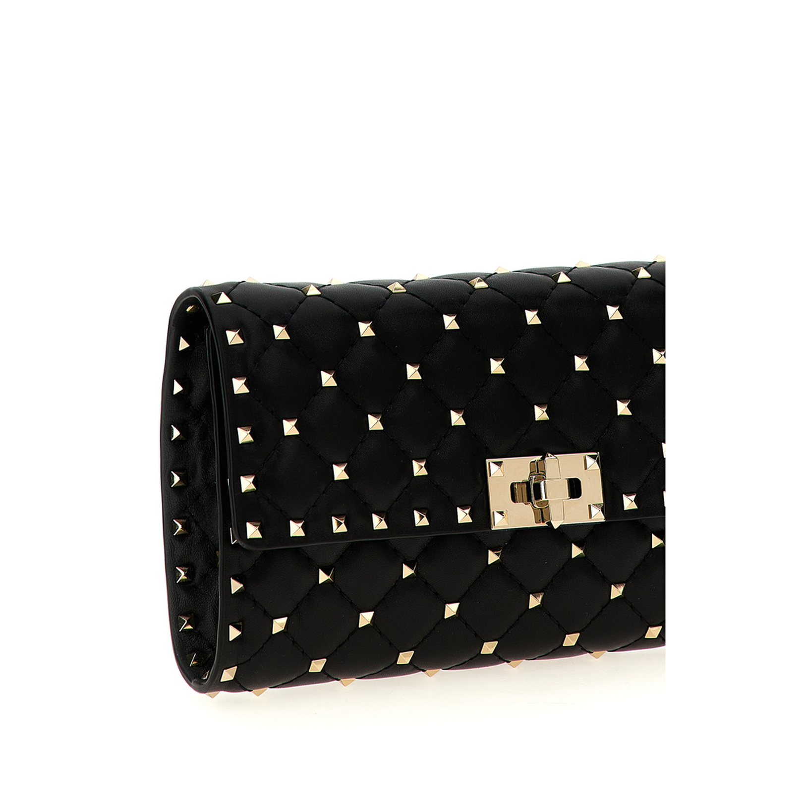 Rockstud Spike Nappa Leather Crossbody Clutch Bag