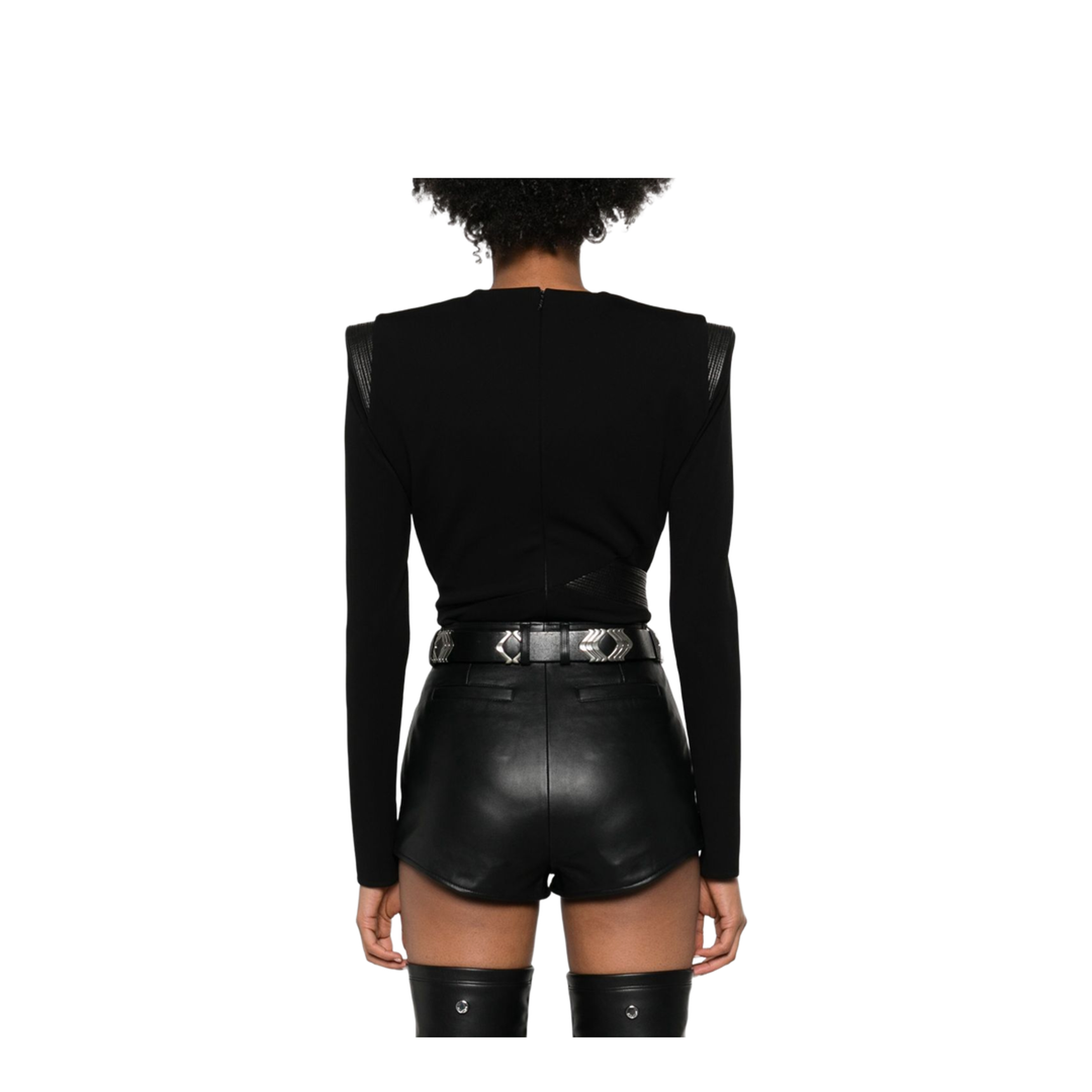 Bodysuit With V-Neck And Wraparound Design