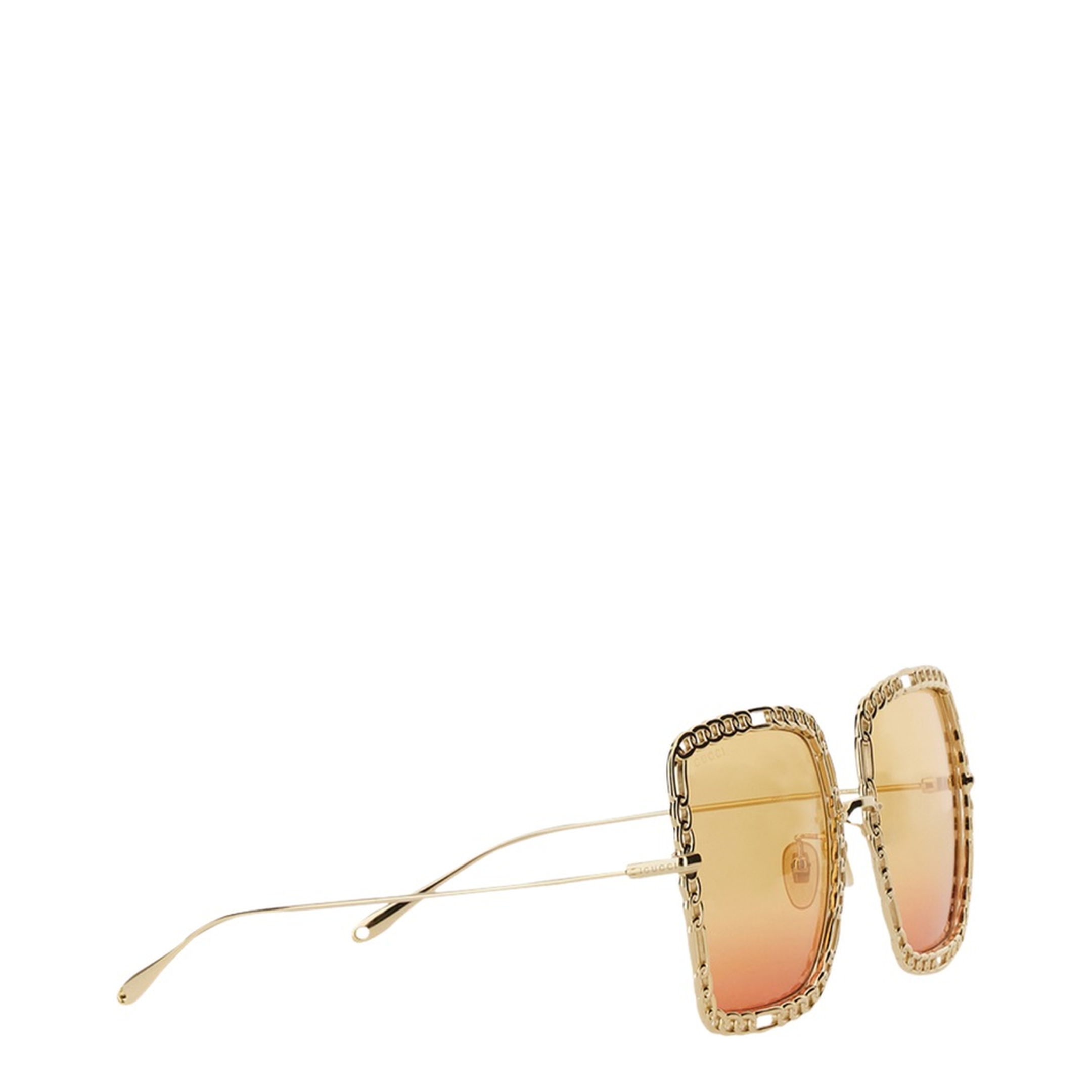 Rectangular Sunglasses - Gold
