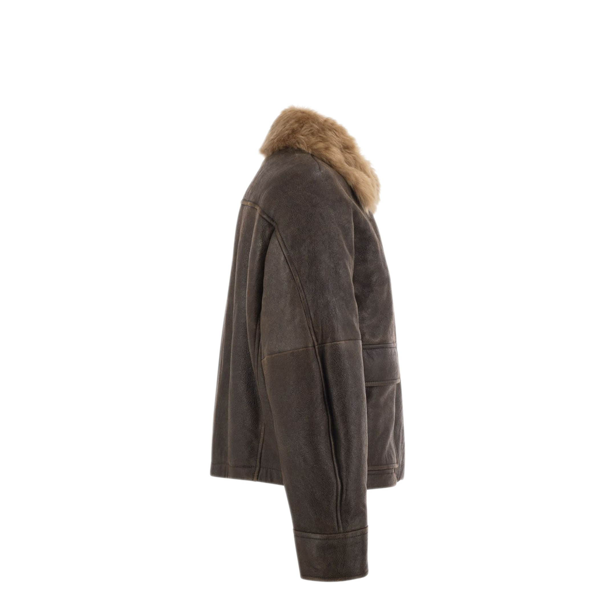 MAYFEYR - Brunello Cucinelli - Sheepskin Jacket With Fur Collar - MPMMA3805C9998