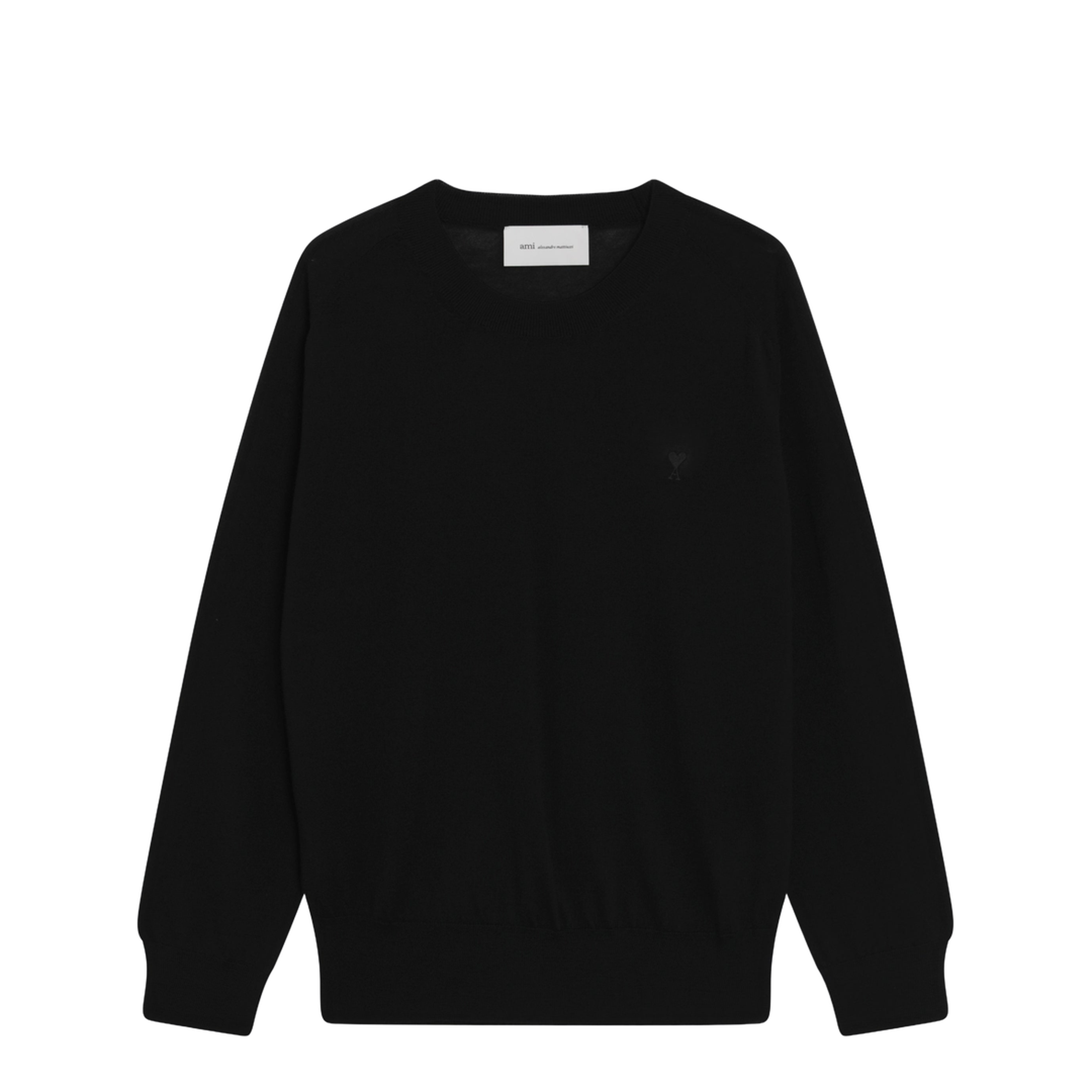 MAYFEYR - Ami Paris - Black De Coeur Wool Sweater - HKS866KN00390180