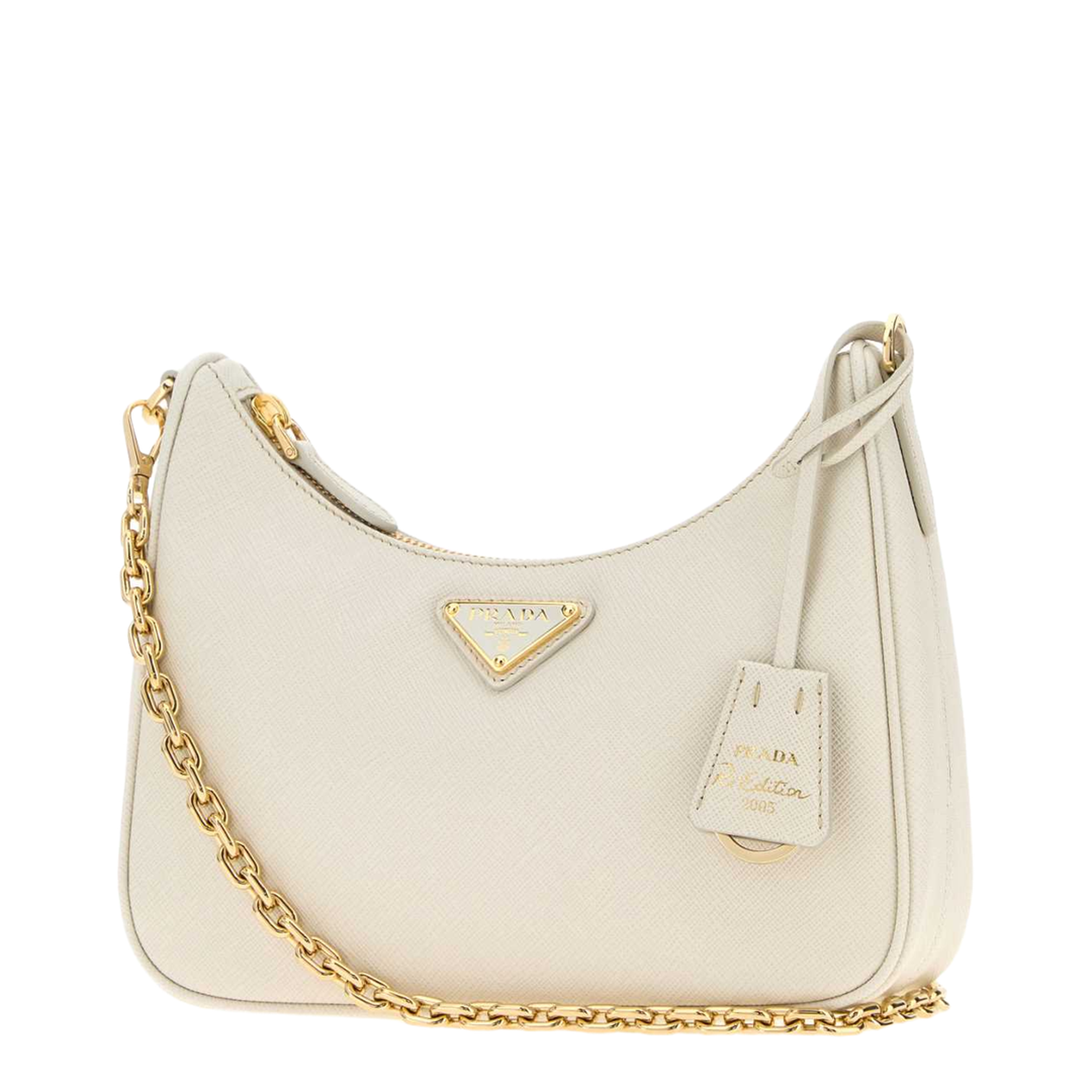 MAYFEYR - Prada - Ivory Leather Re-Edition 2005 Shoulder Bag - 1BH204VV2PNZVF0CHZ
