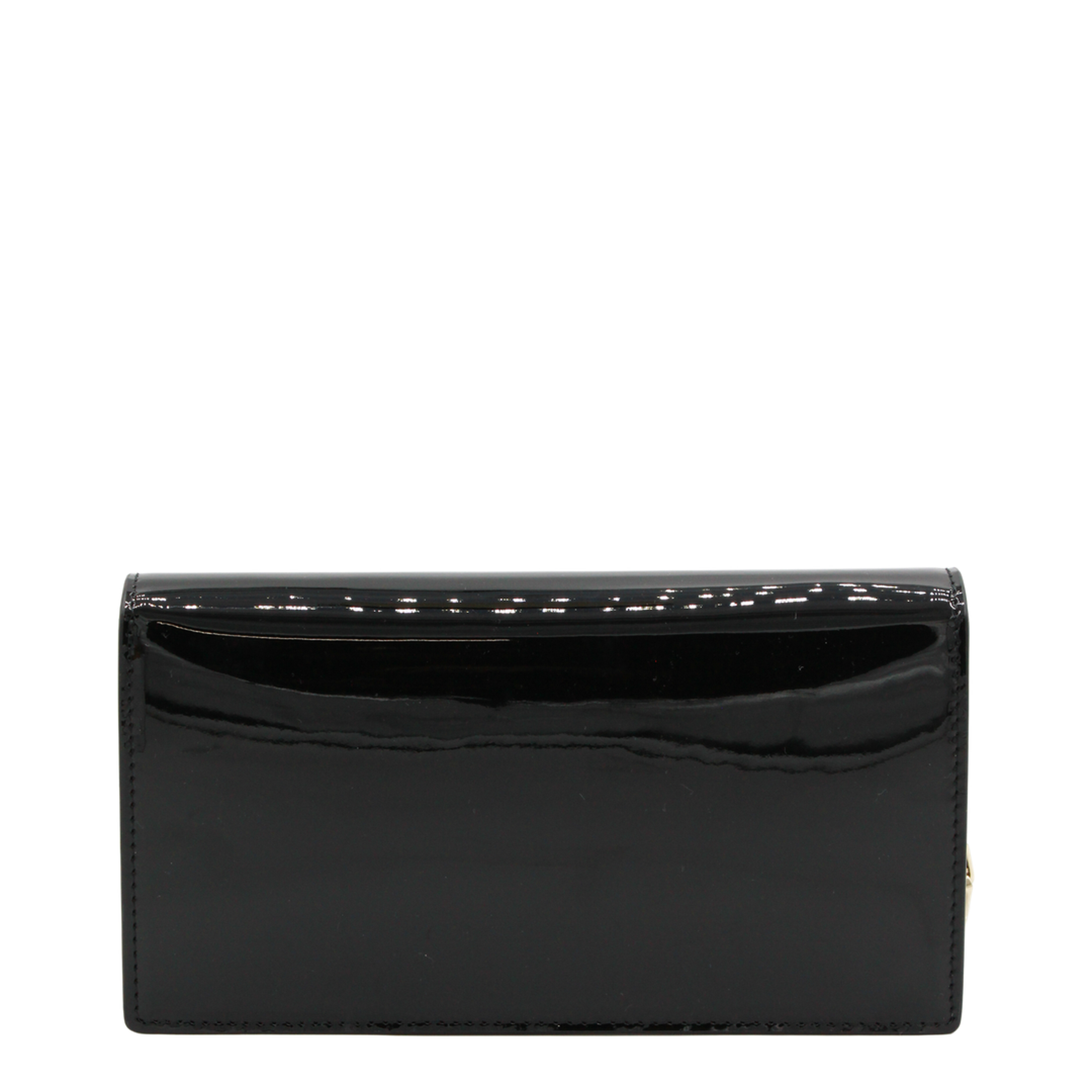 Bettina Clutch Patent Calf Leather Black
