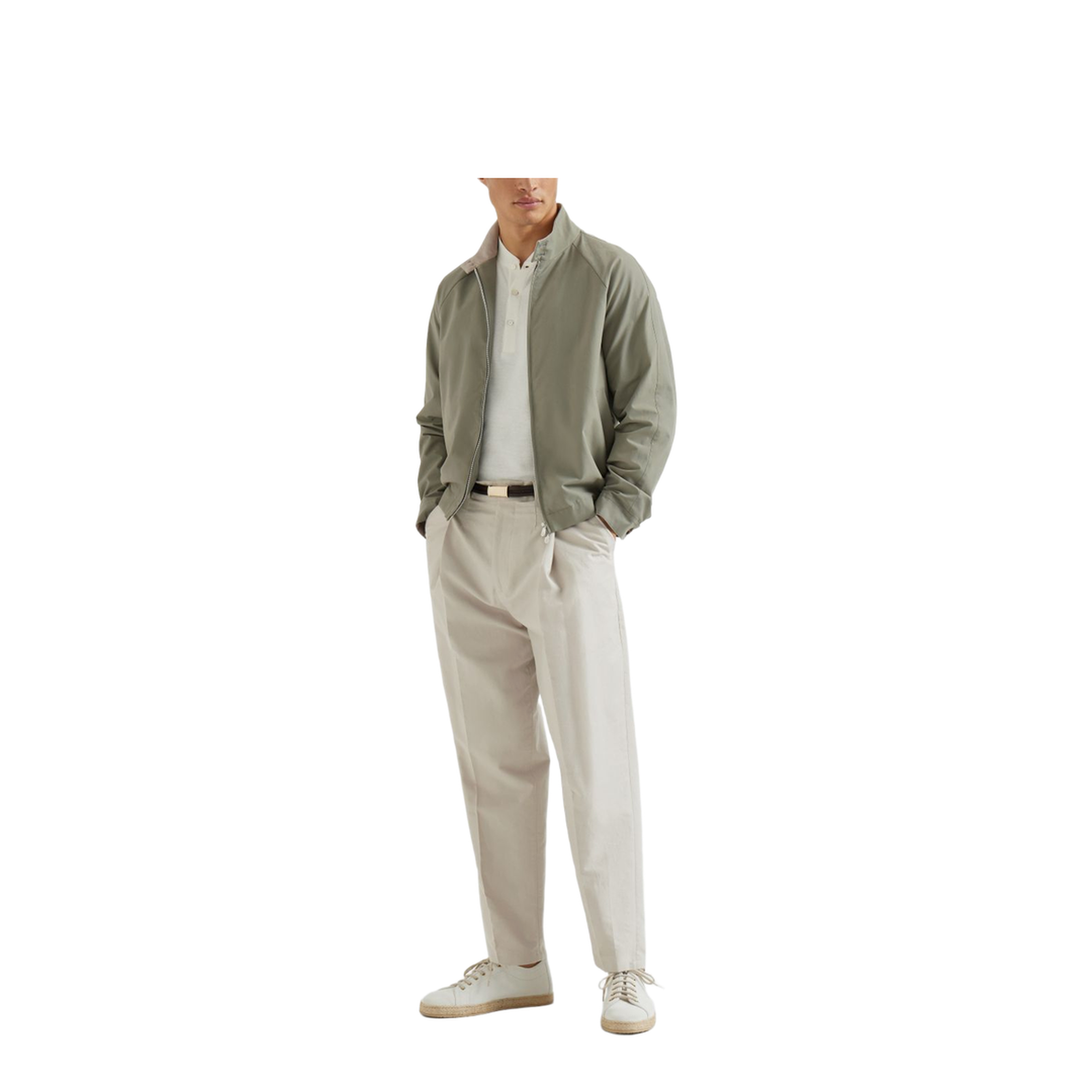 Technical Cotton Full-Zip Jacket