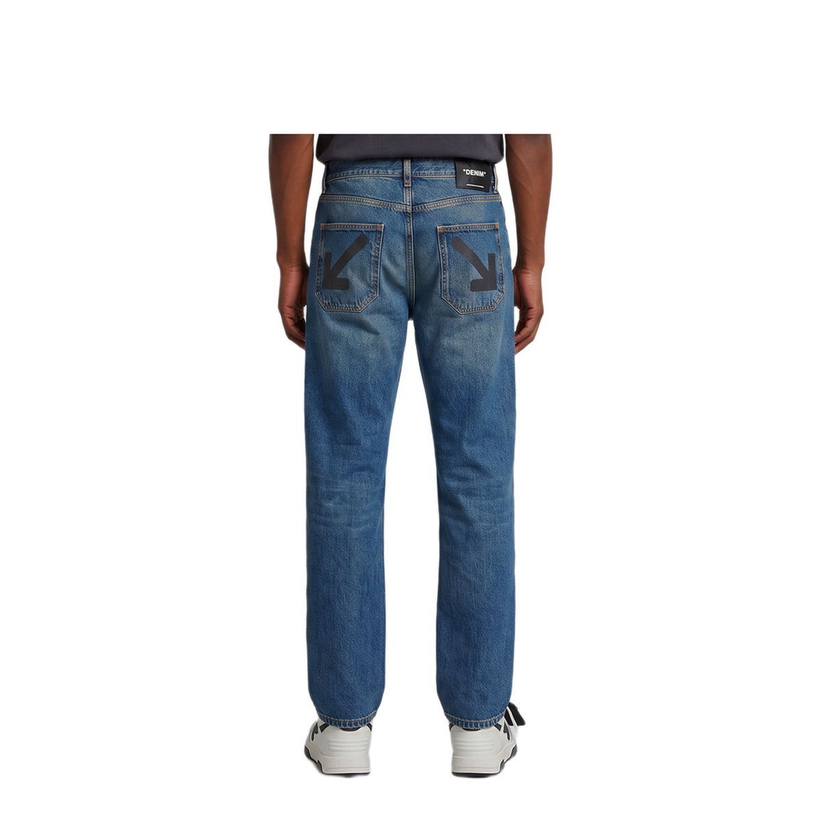 MAYFEYR - Off-White - Slim Relax Half Harrow Jeans - OMYA18JF26DEN00540461