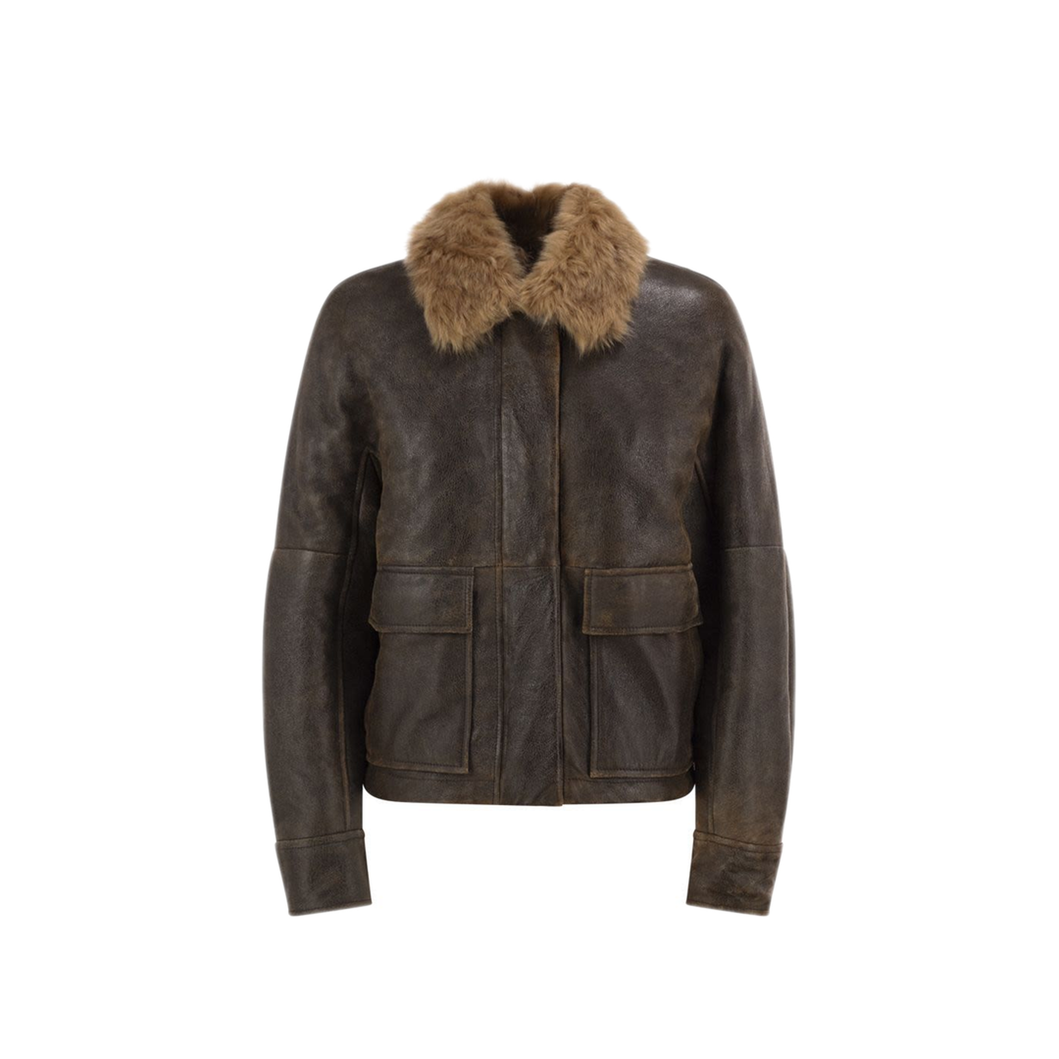 MAYFEYR - Brunello Cucinelli - Sheepskin Jacket With Fur Collar - MPMMA3805C9998