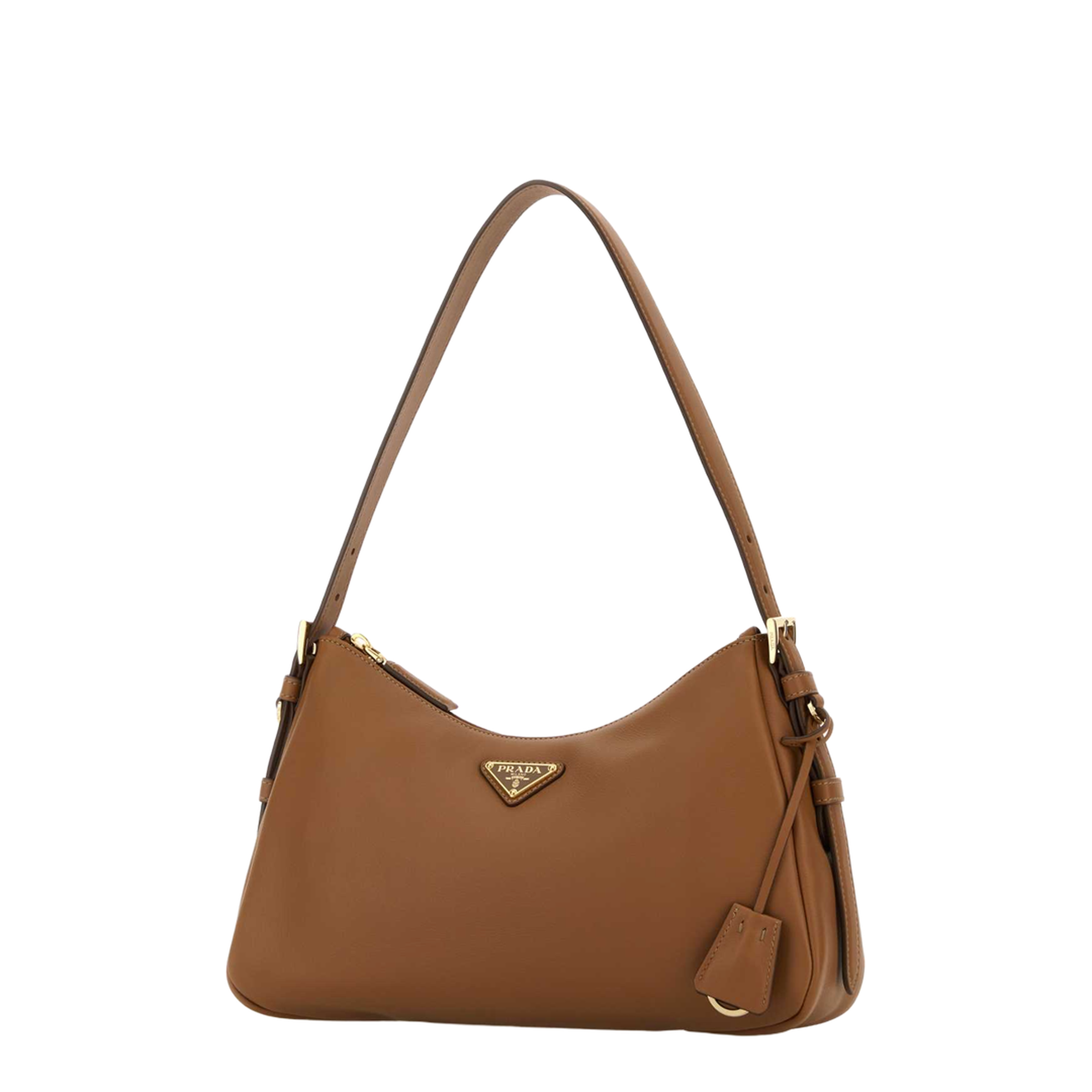 Camel Leather Medium Aimée Shoulder Bag