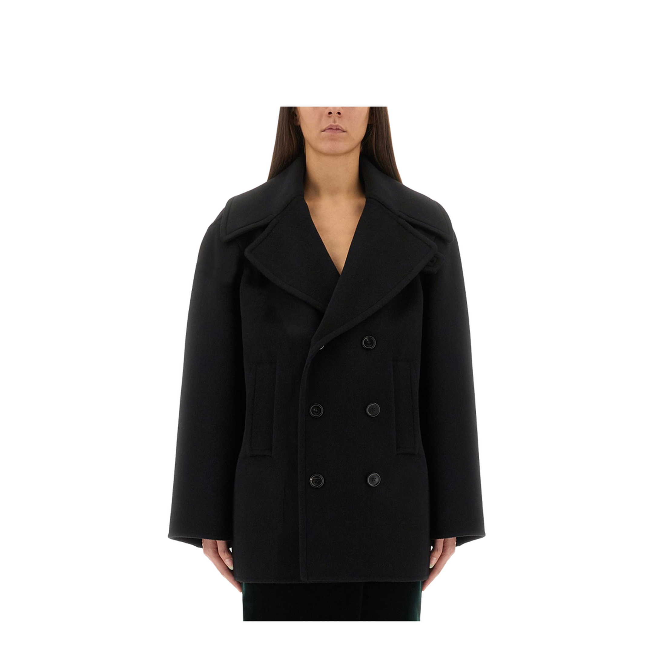 Double-Breasted Wool Caban