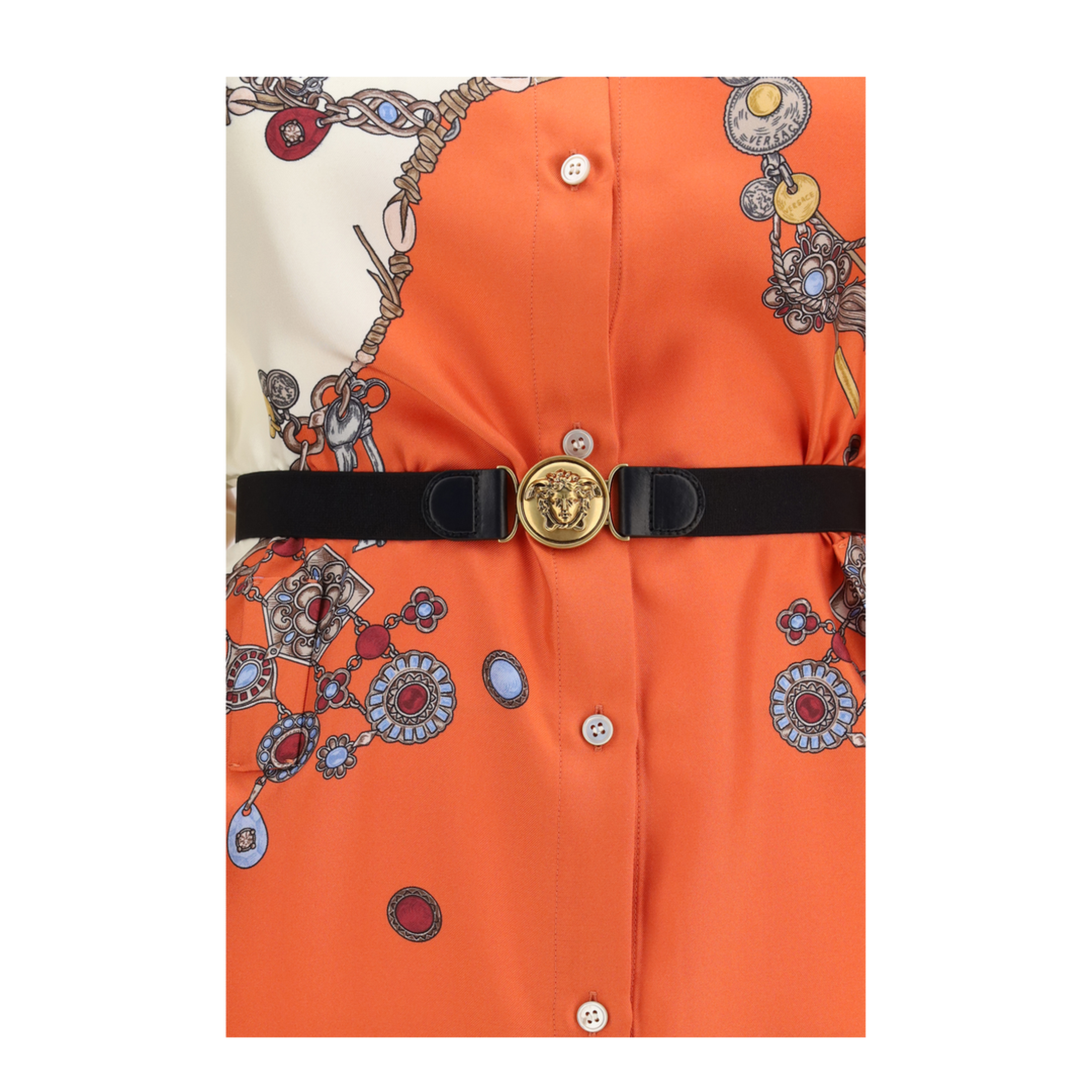 MAYFEYR - Versace - Printed Silk Shirt Mini Dress - 10254951A18636