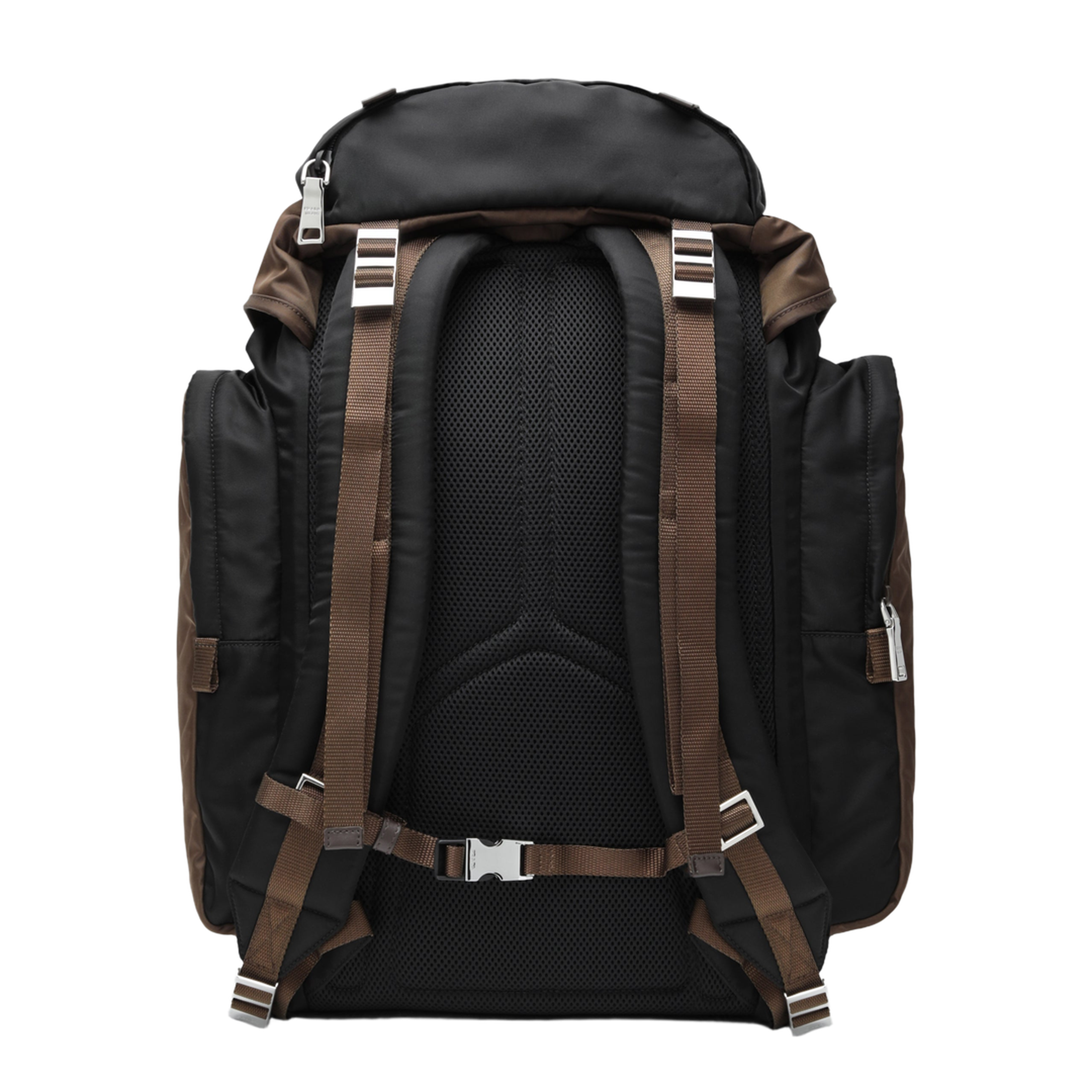 MAYFEYR - Prada - Backpack In Re-Nylon And Leather Black Burnt - 2VZ120OOM2DMGF03MQ