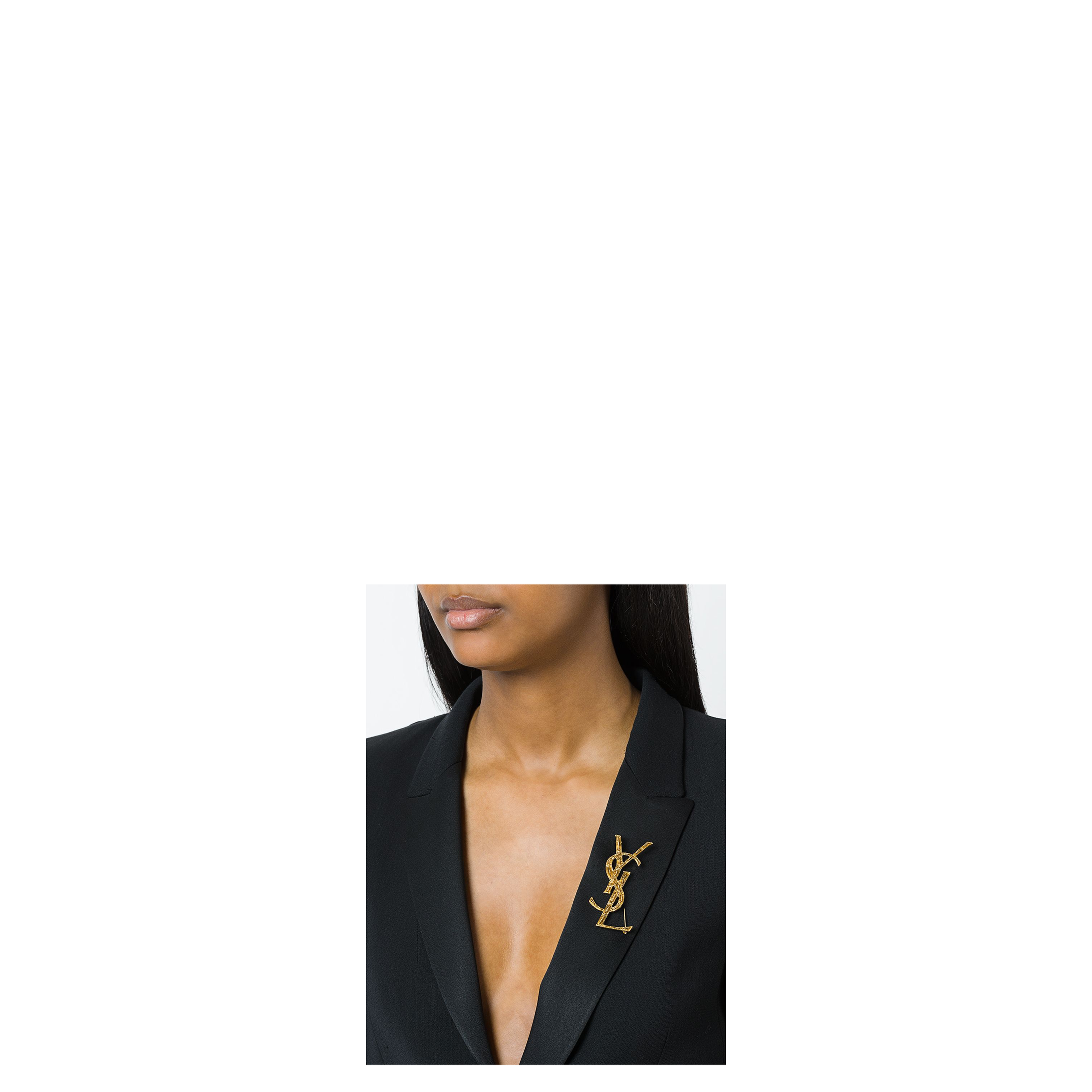 CASSANDRE Crocodile Brooch in Metal in Gold