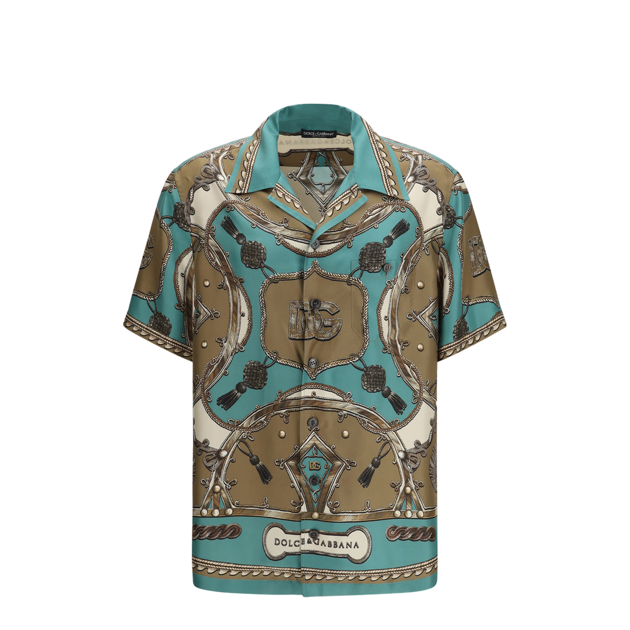 MAYFEYR - Dolce & Gabbana - Hawaii Shirt In Washed Silk Twill With Cargo Print - G5JH9THI12C