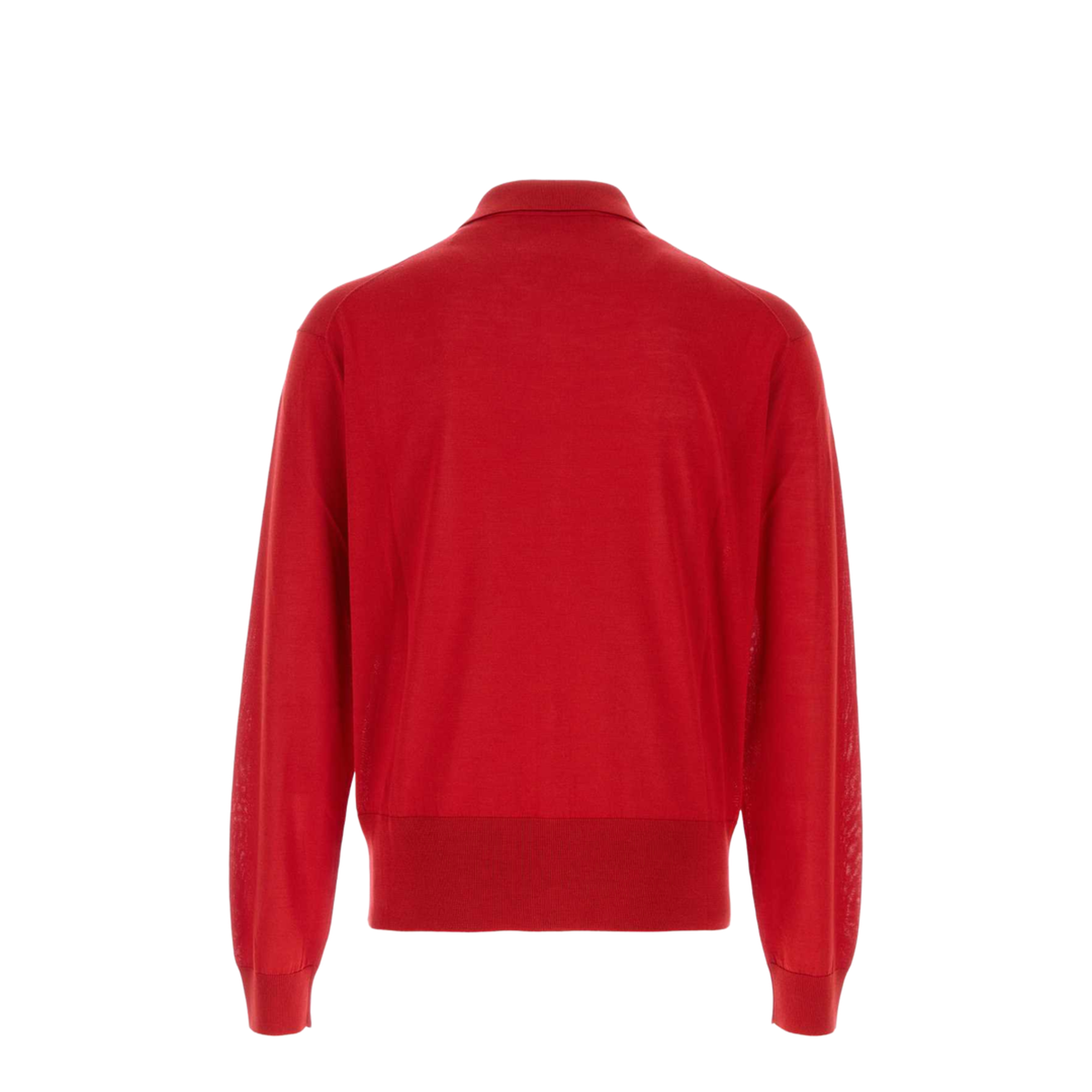 Red Silk Blend Cardigan