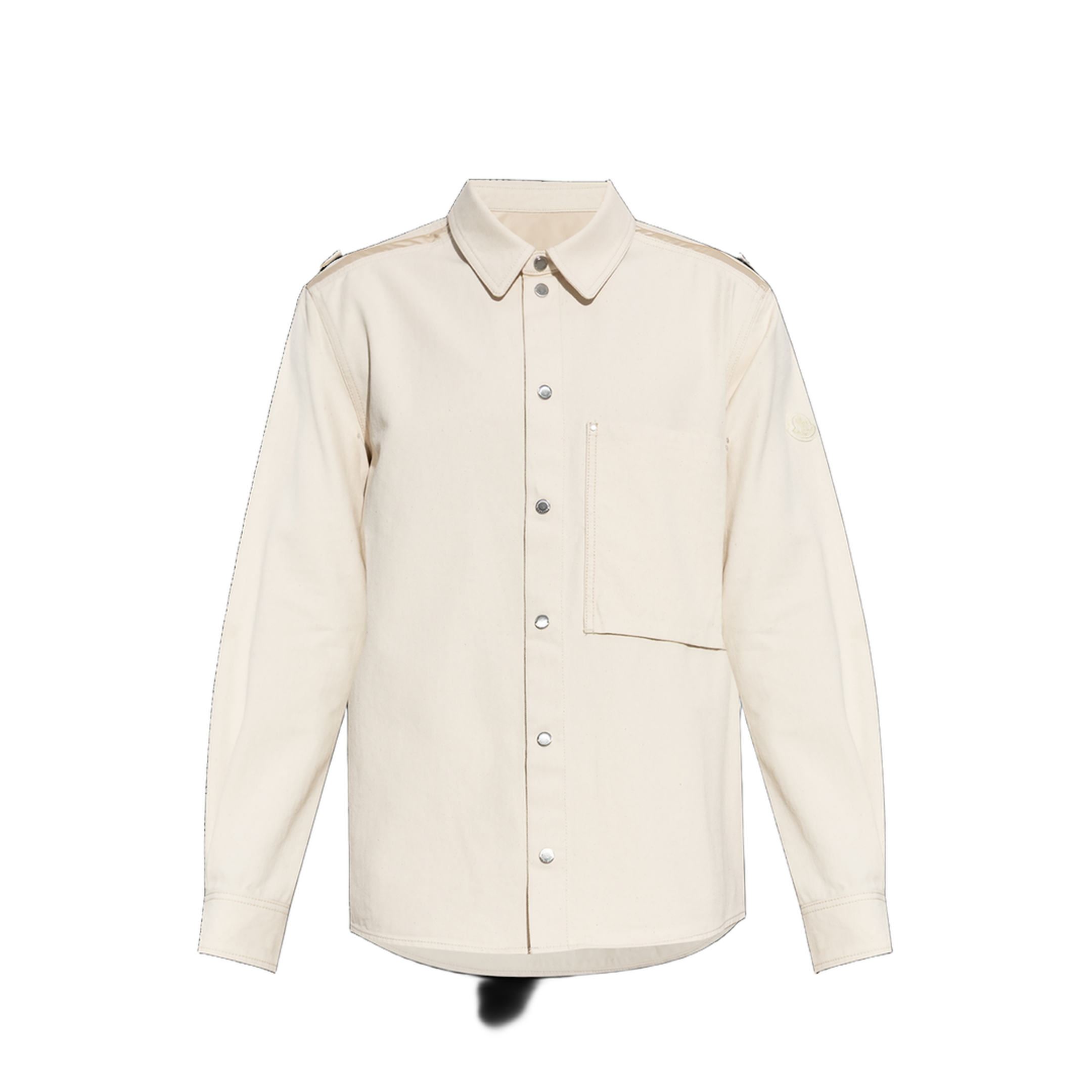 White Ivory Denim Long Sleeve Shirt