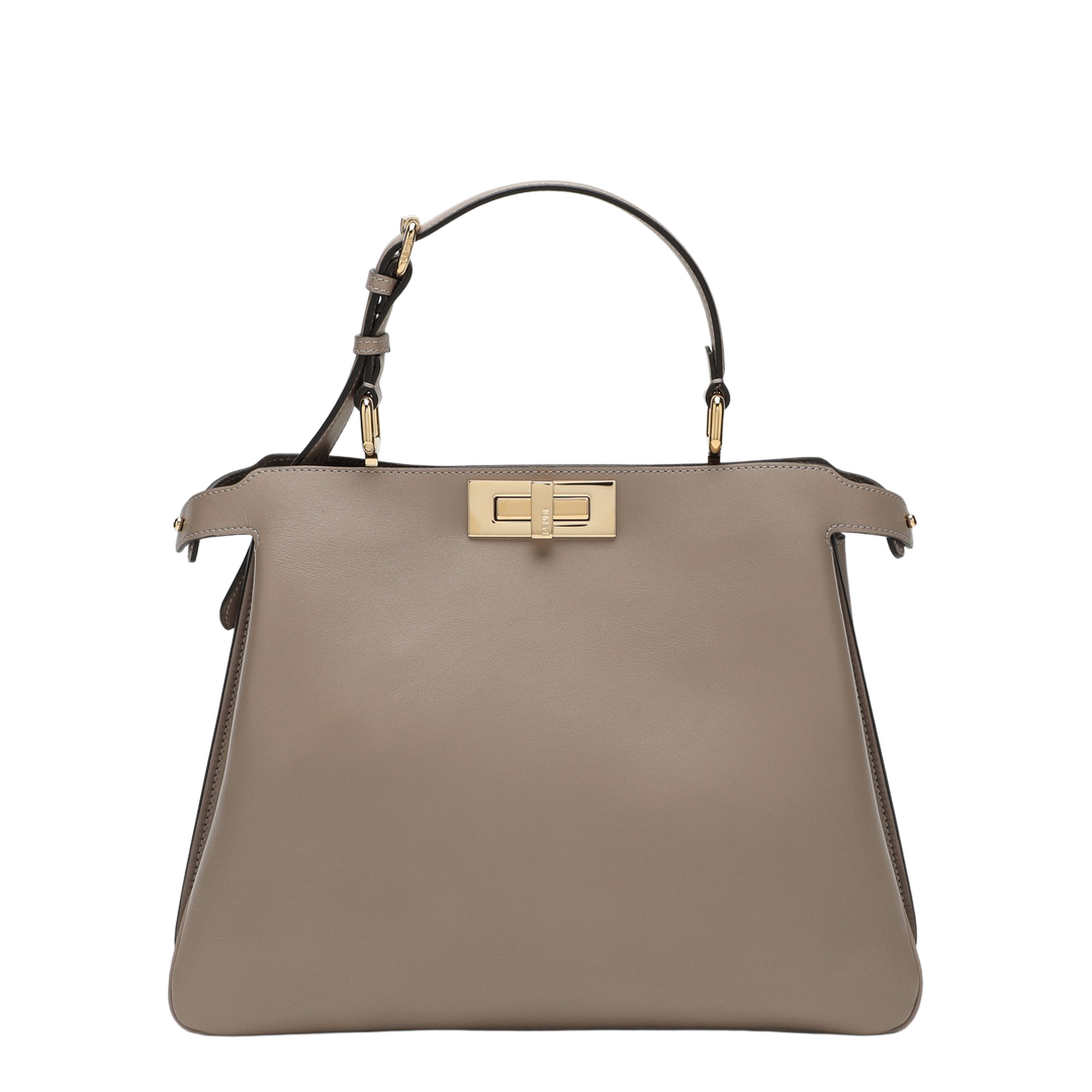 Peekaboo Leather Top Handle Bags - Beige