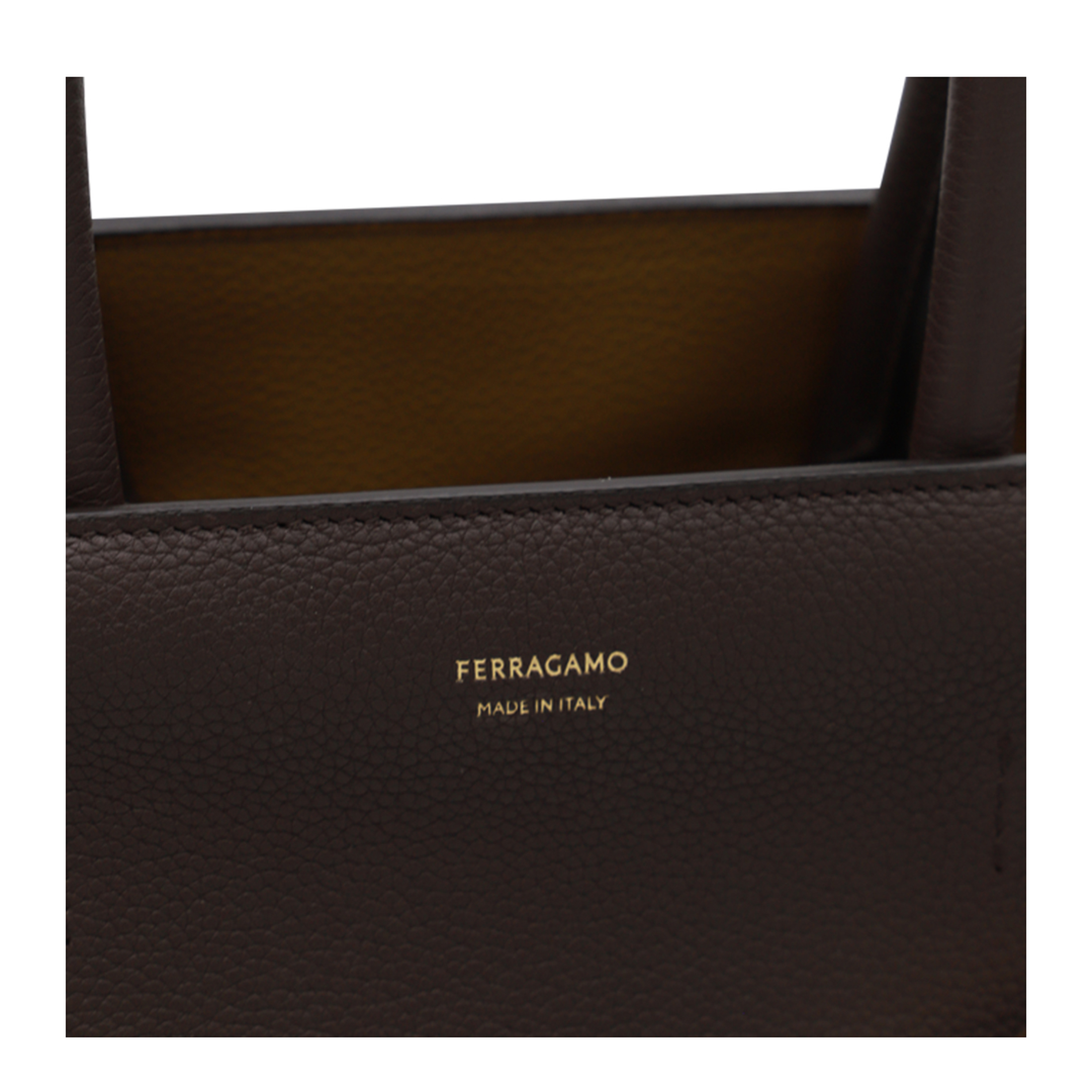 Hug Medium Hammered Calfskin Top Handle Bag - Testa Di Moro / Burnt Ocher