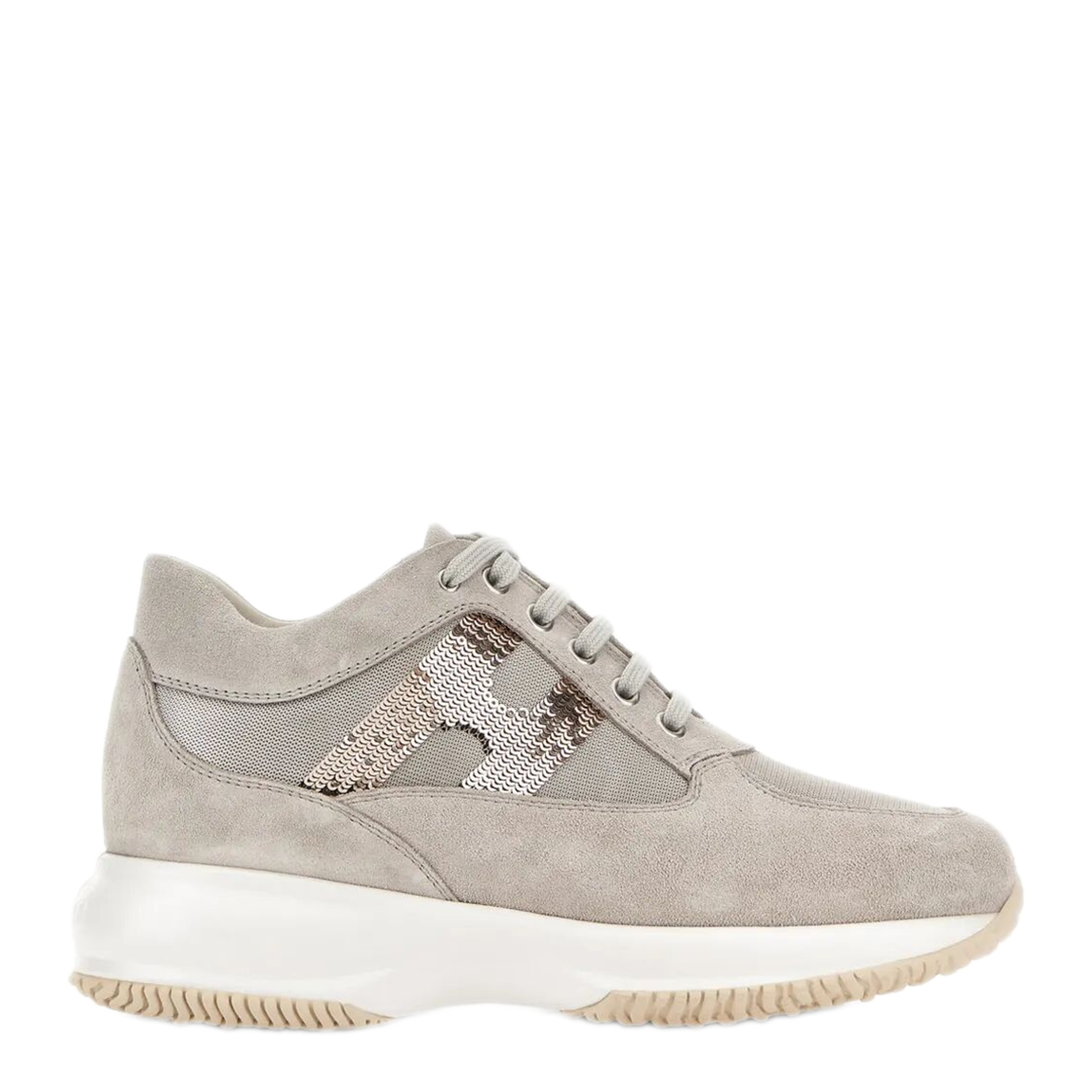 MAYFEYR - Hogan - Interactive Suede Sneakers With Sequins - HXW00N05640UWQ