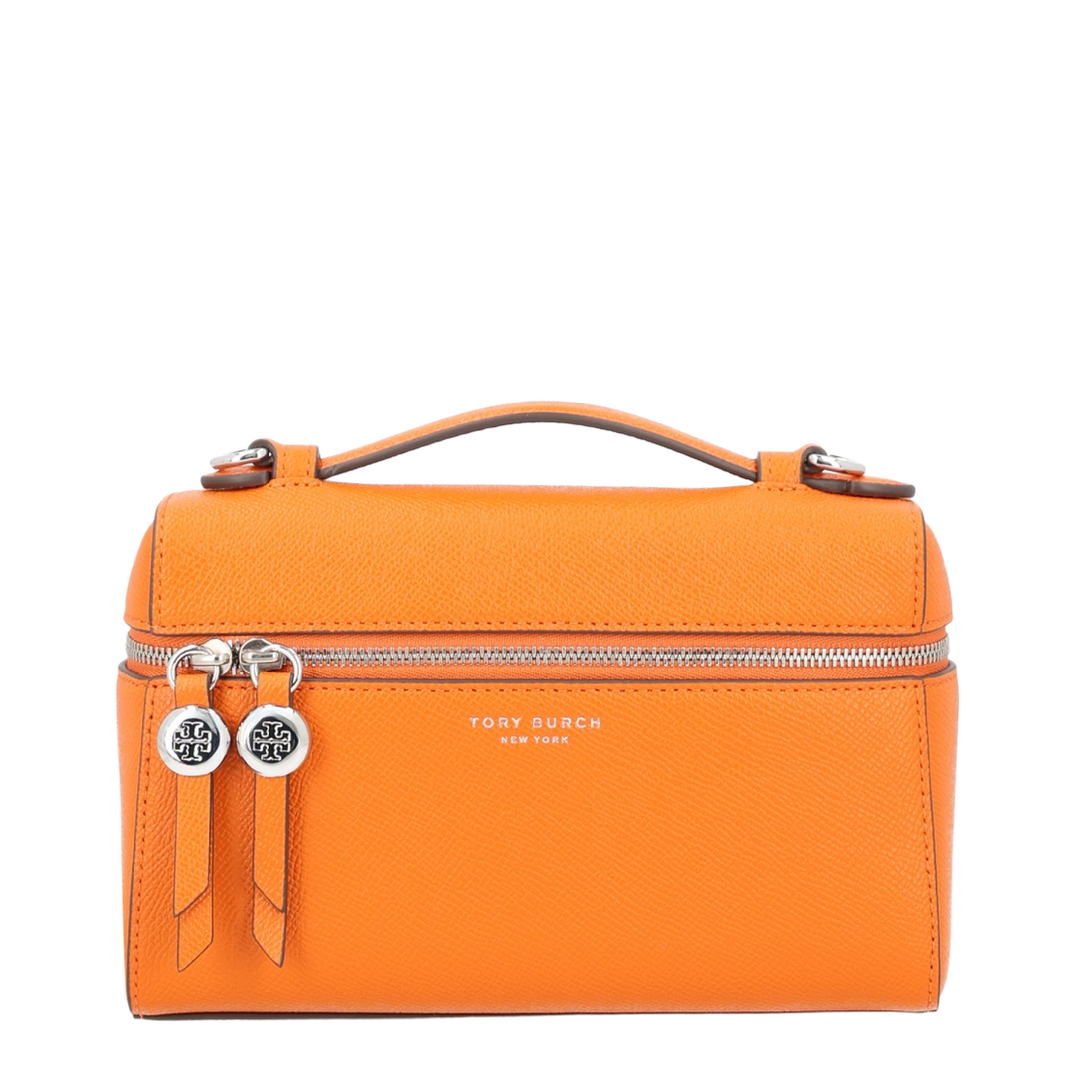 Romy Slim Saffiano Top-Handle Bag - Orange