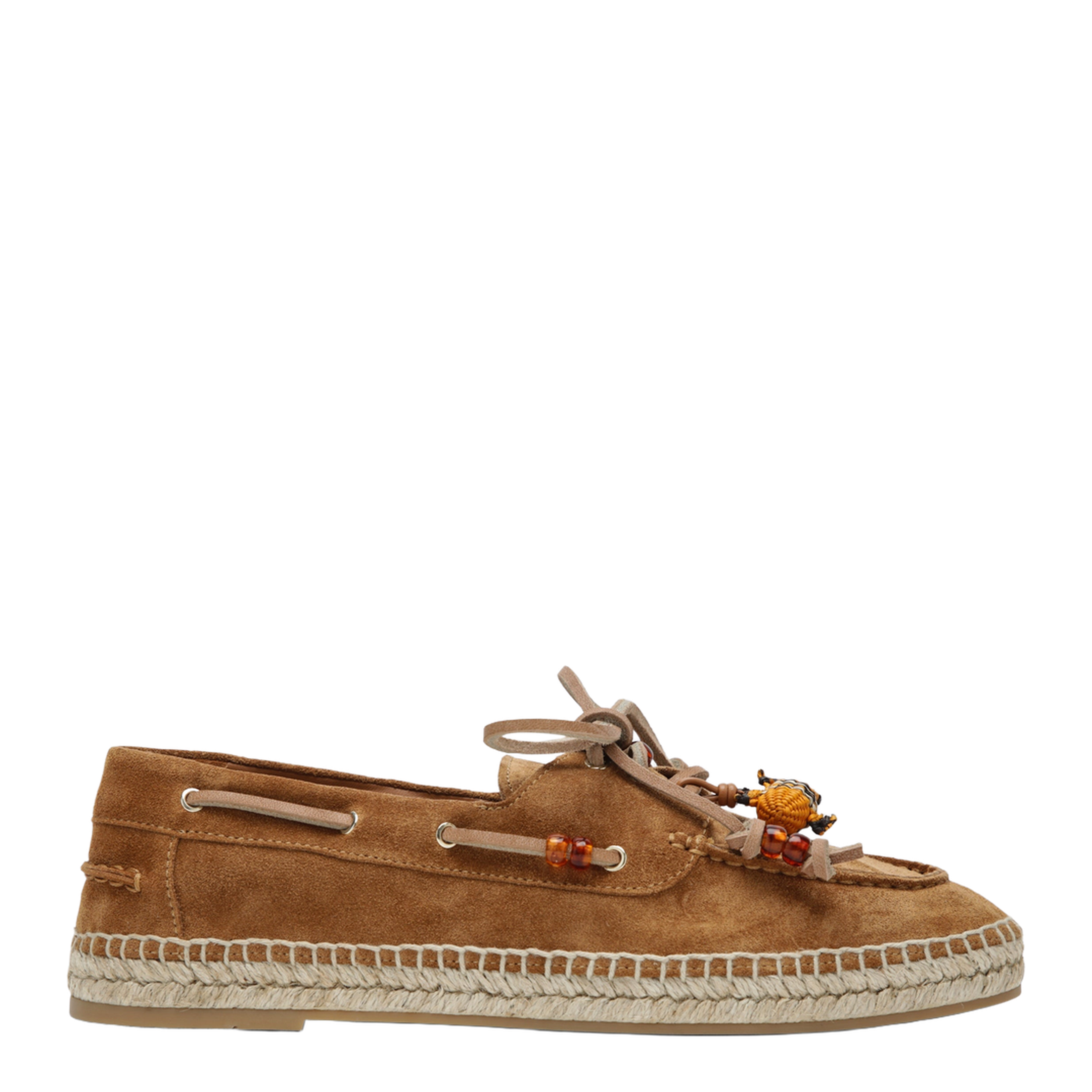 MAYFEYR - Aquazzura - Seafarer Espadrilles In Tobacco Suede Leather - SFRFLAE0SCCTOB