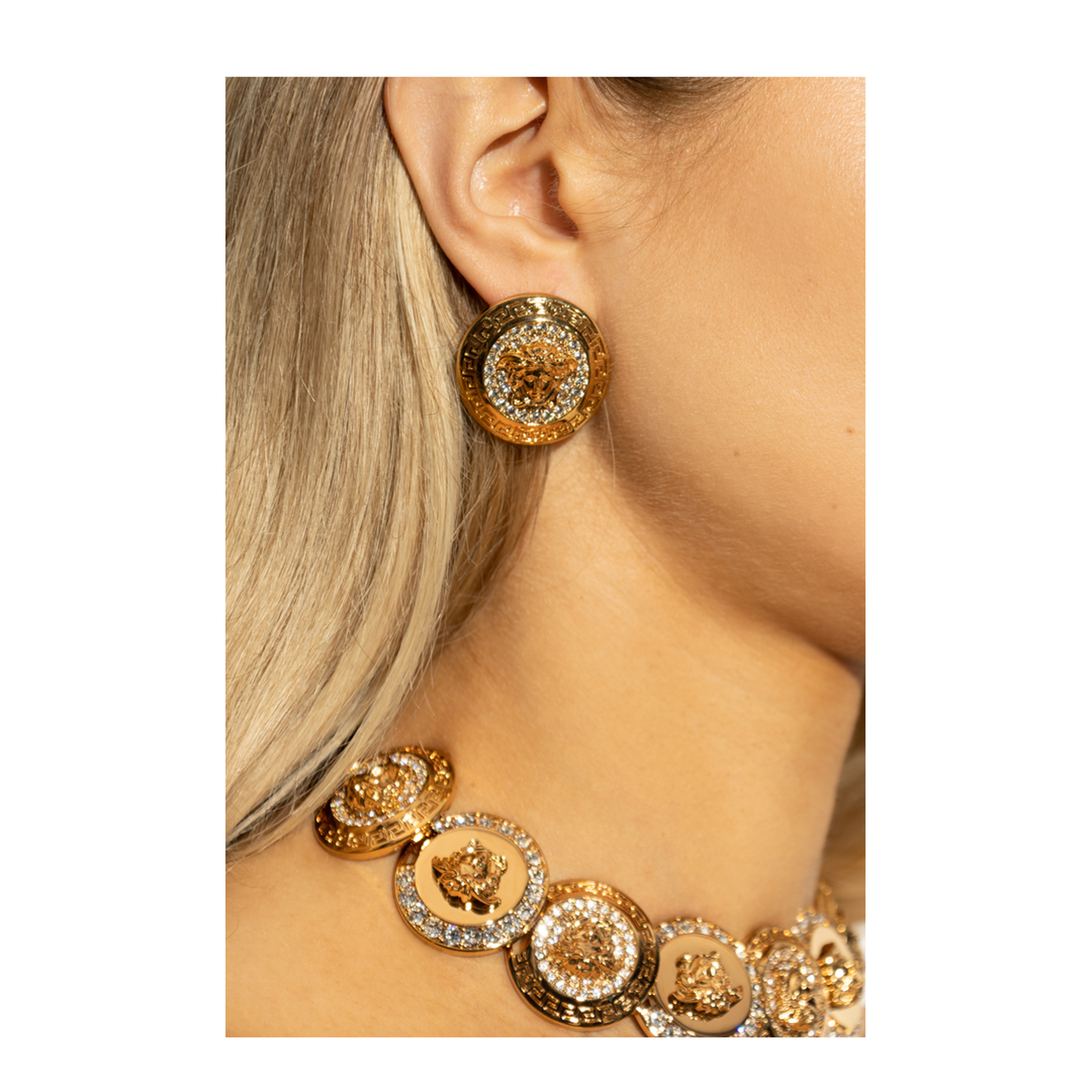 Crystal Medusa Earrings