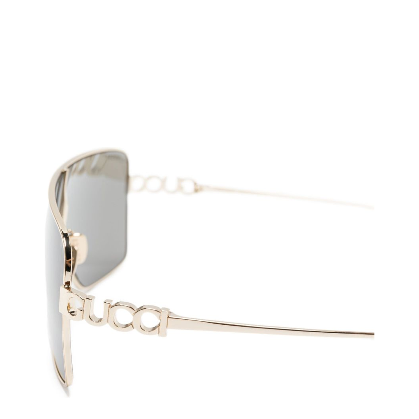 Rectangular Frame Sunglasses in Light Gold
