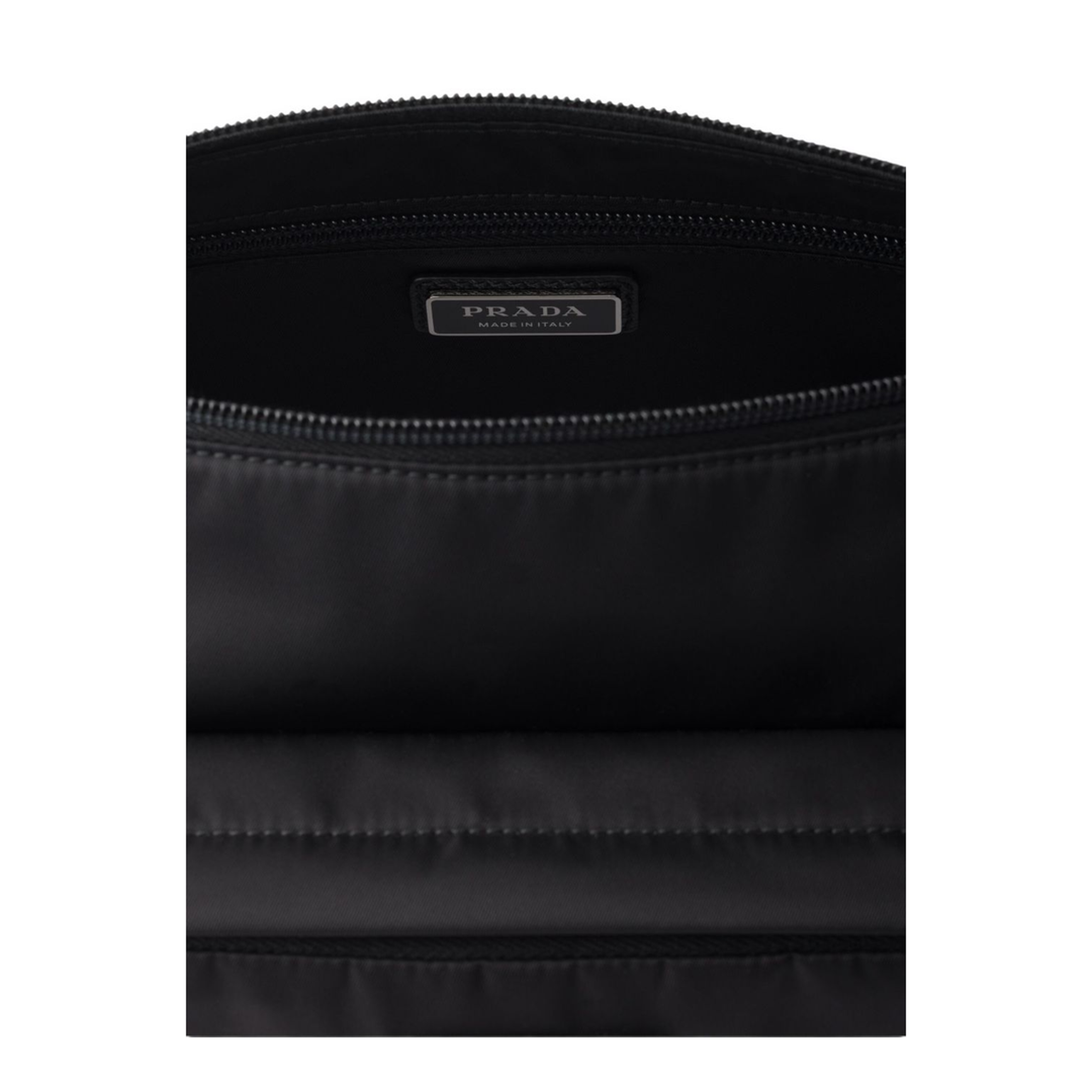 Black Medium Re-Nylon and Saffiano Leather Shoulder Bag