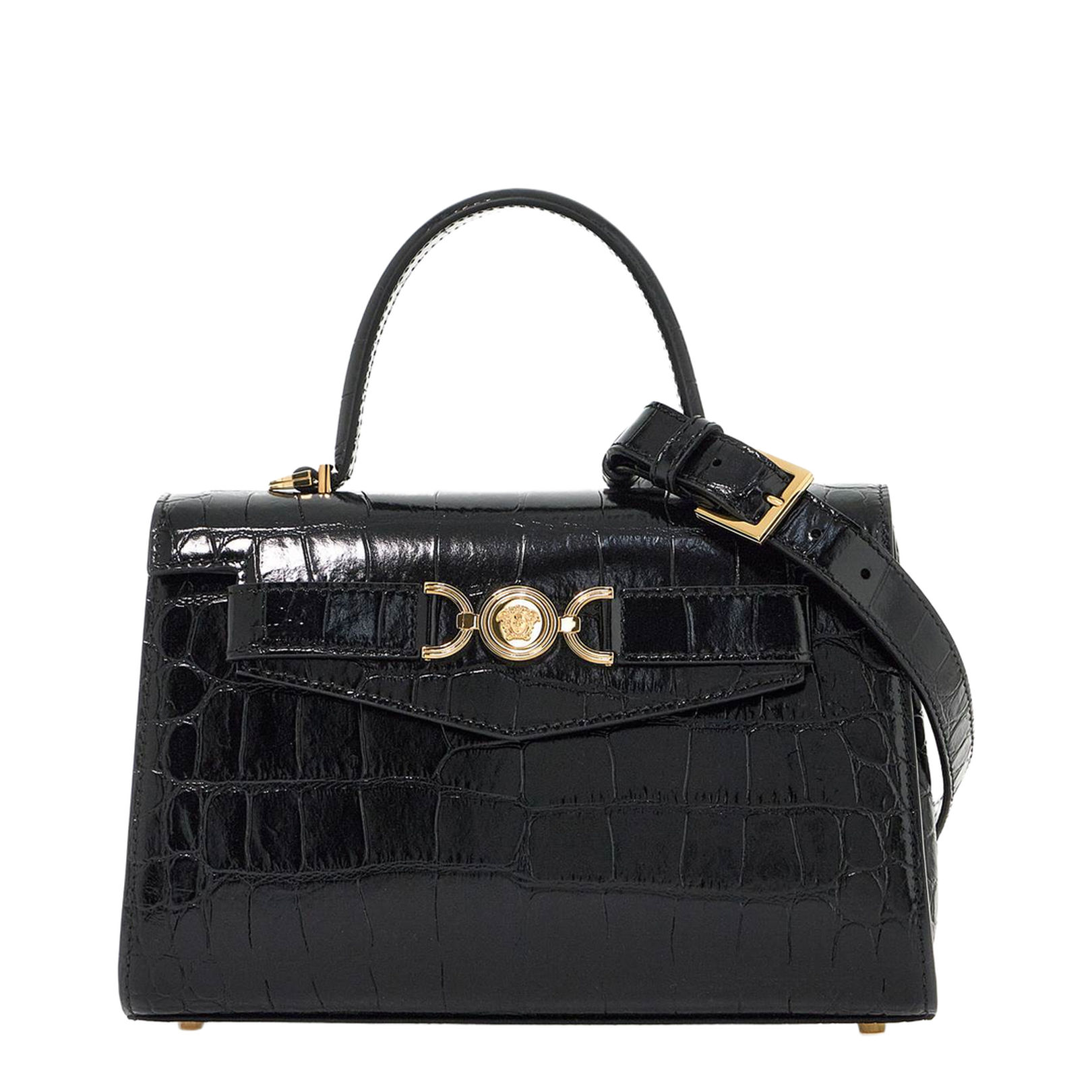 Crocodile-Embossed Tote Bag