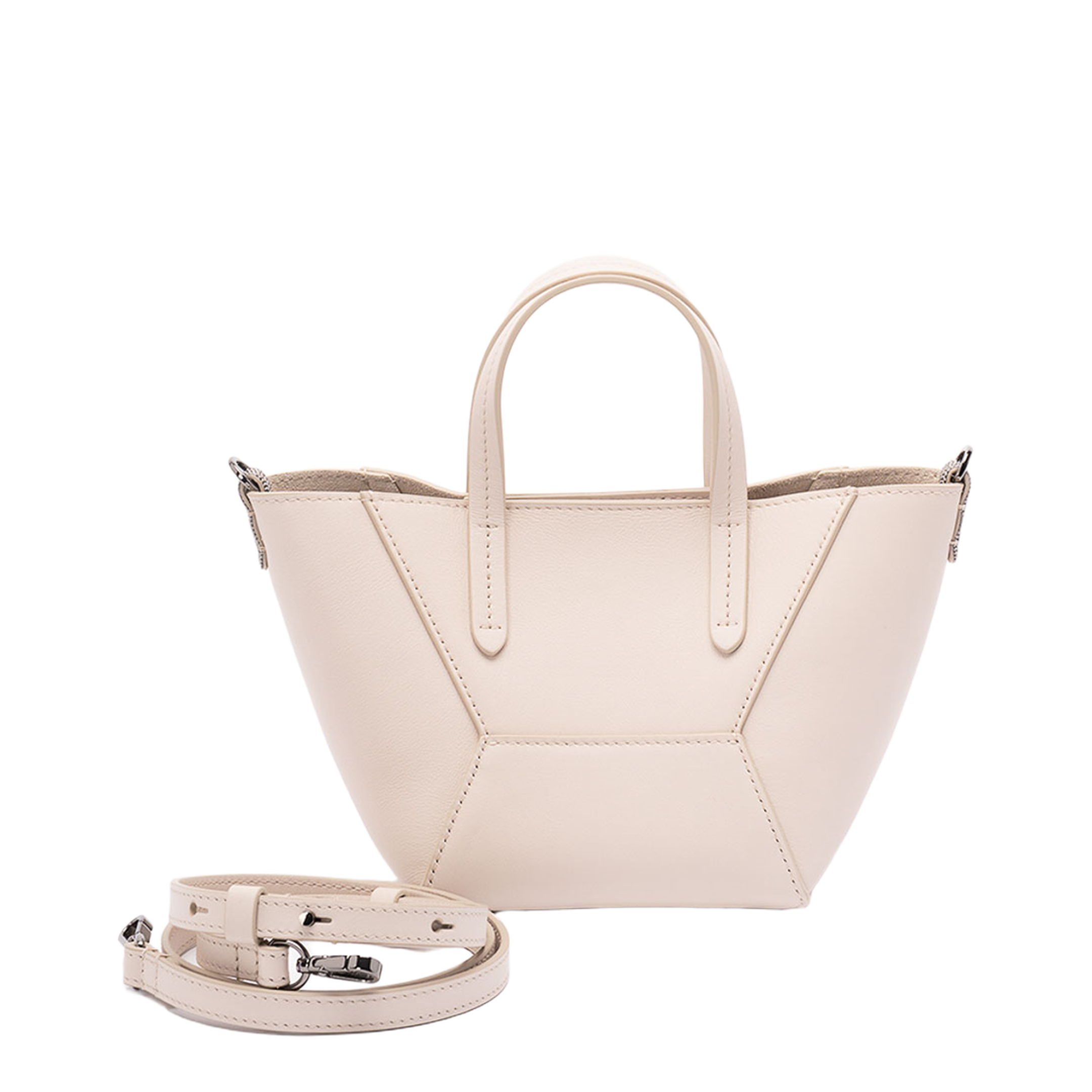 Mini BC Duo Leather Tote Bag - Brown