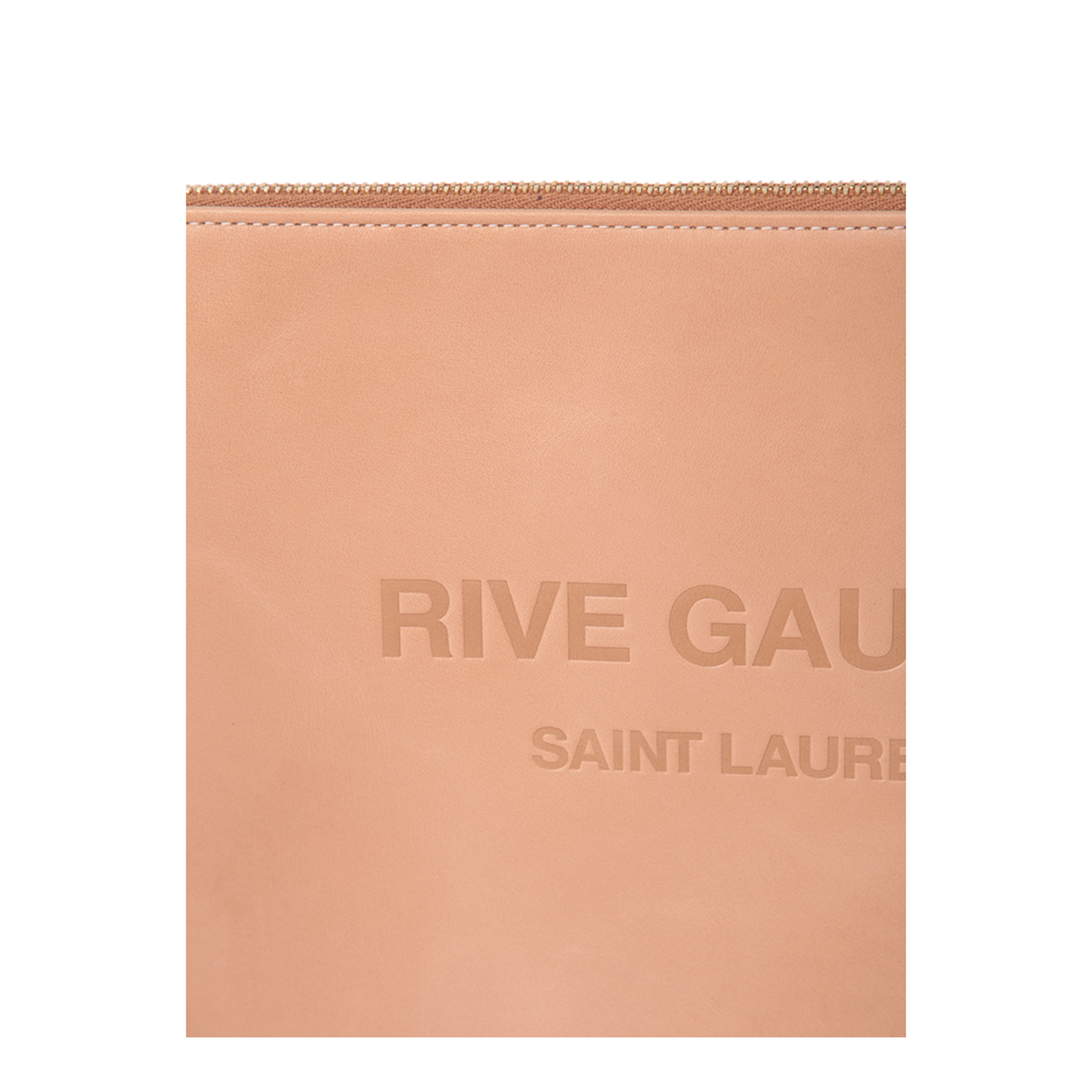 Camel Leather Clutch Bags - Brown